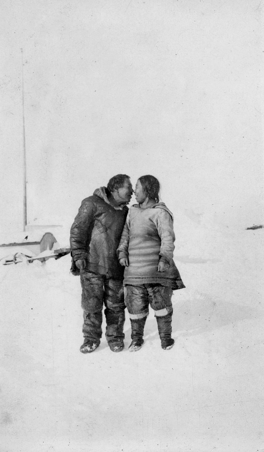 Hudson's Bay Company archive photo - Inuit couple Hudson's Bay Company archive photo, Canadian Arctic