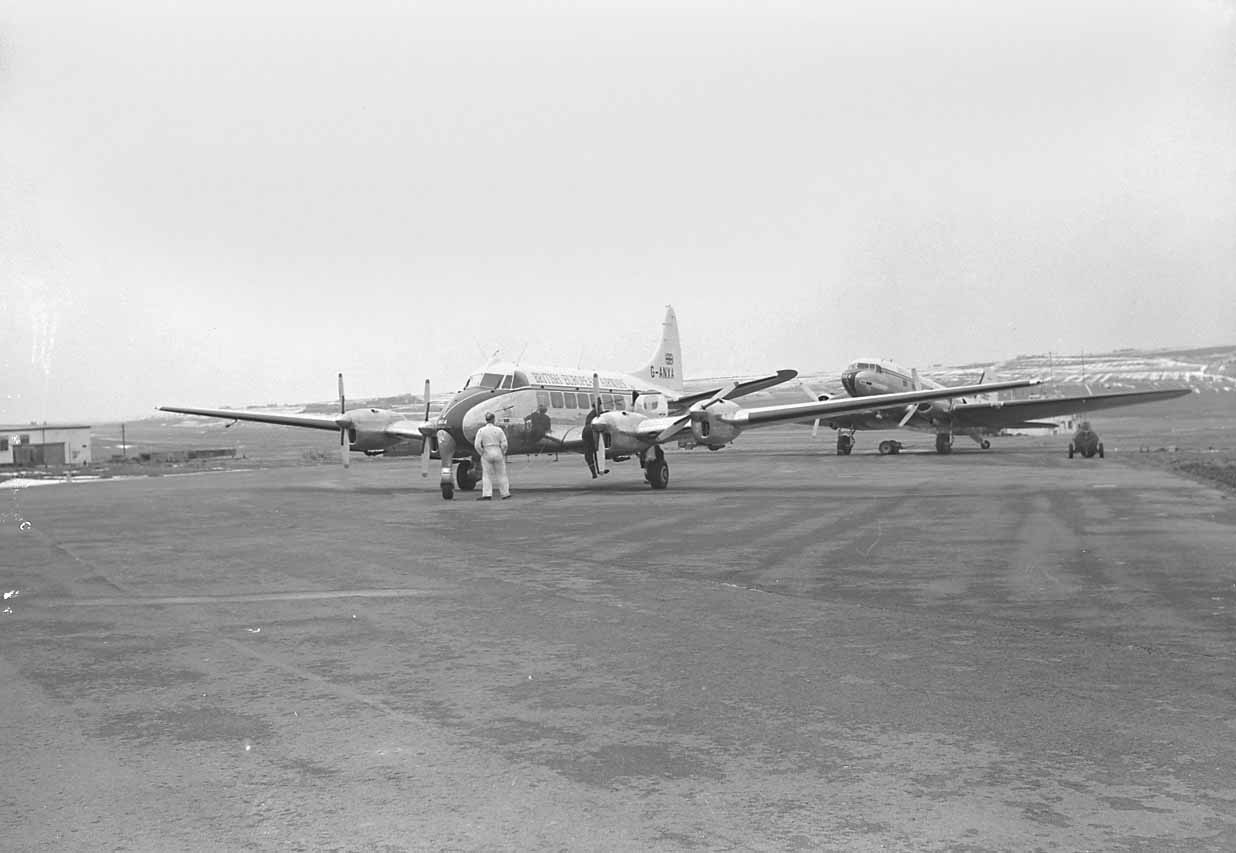 BEA-Heron-Ambulance-flight-1950s, Kirkwall, Orkney Islands, Scotland. www.orkneyology.com