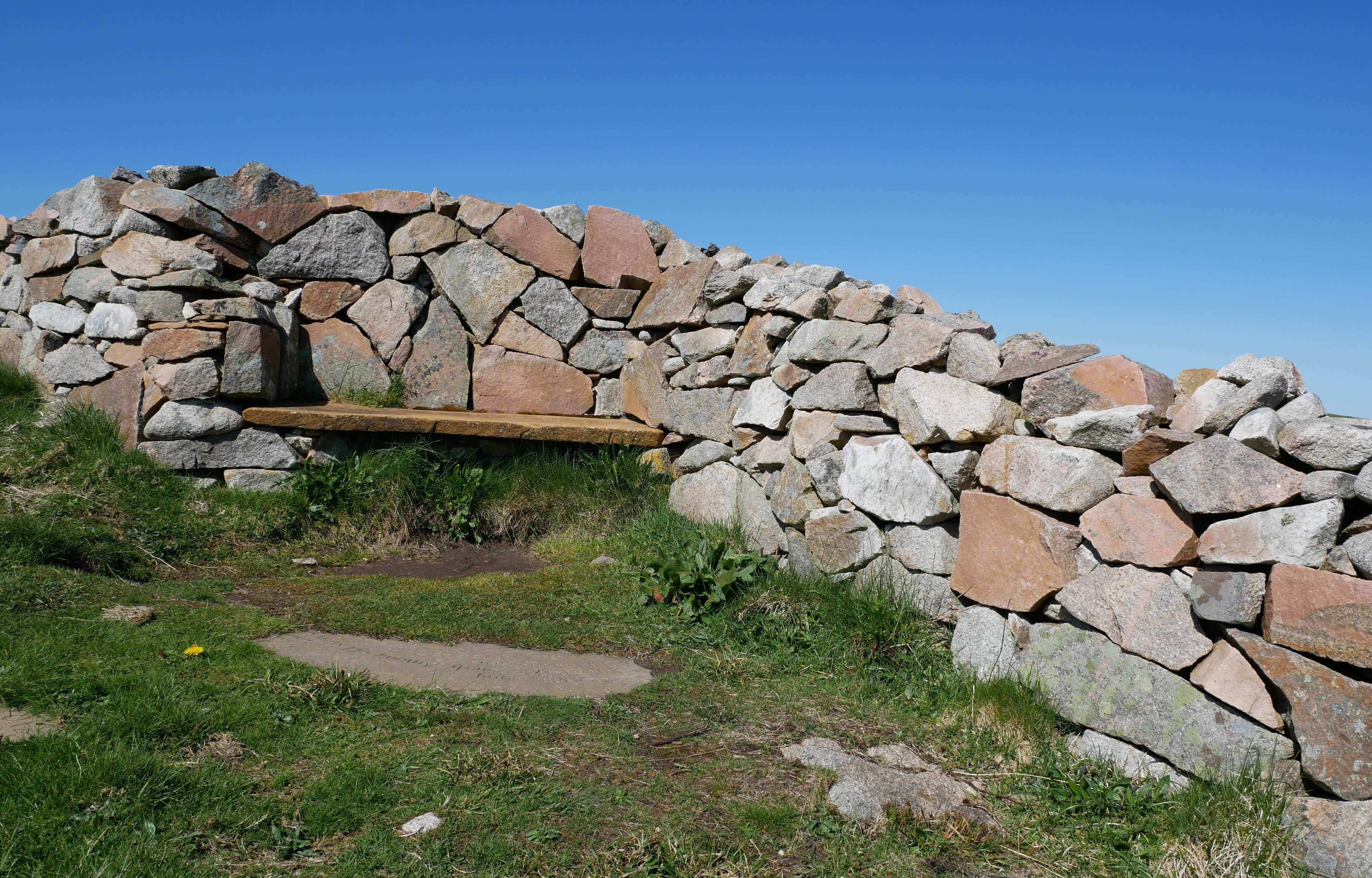 Stone bench and haiku Stone bench and haiku, Stromness, Orkney, Scotland