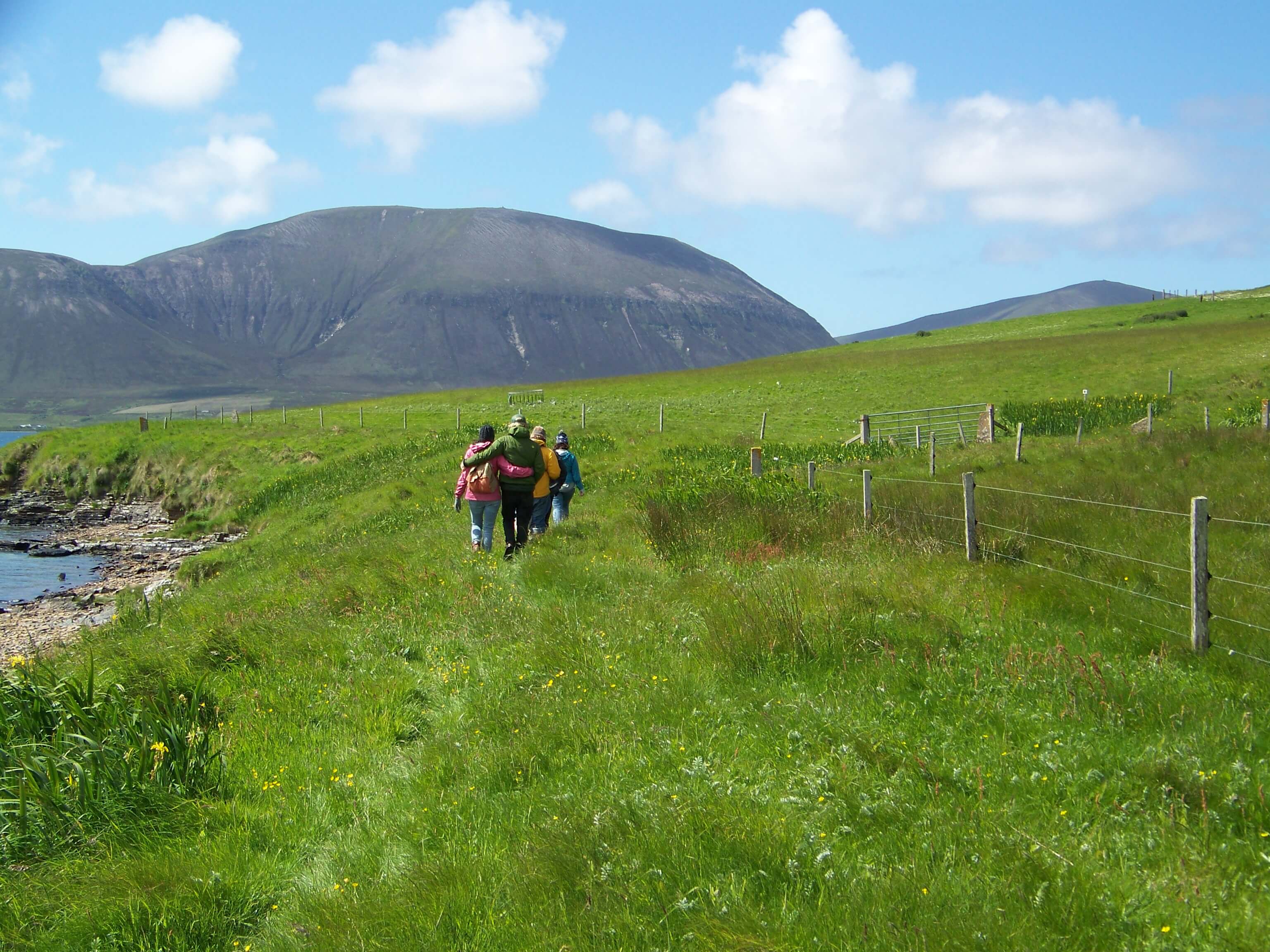 Self-guided walking tour around an Orkney island Orkney island coastal walk