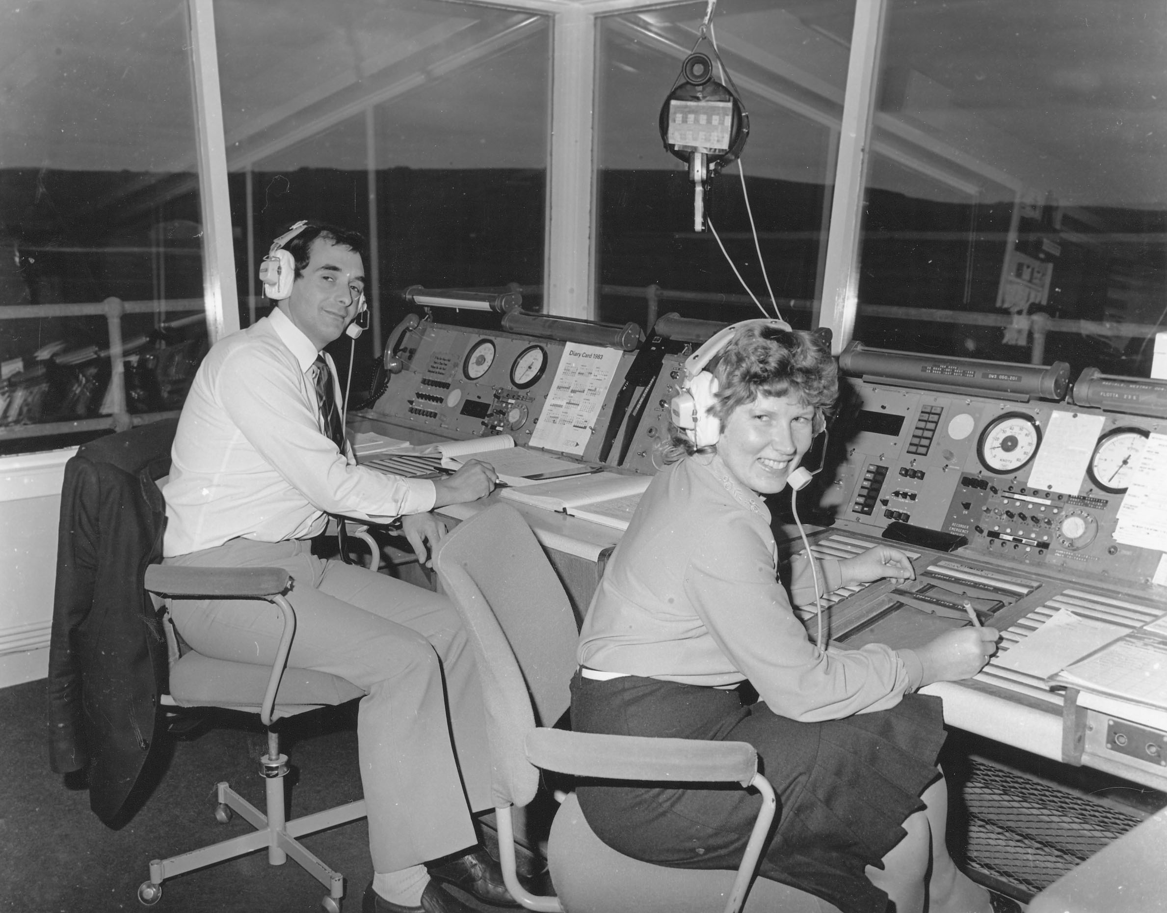 Air traffic controllers, Kirkwall, Orkney Islands. www.orkneyology.com