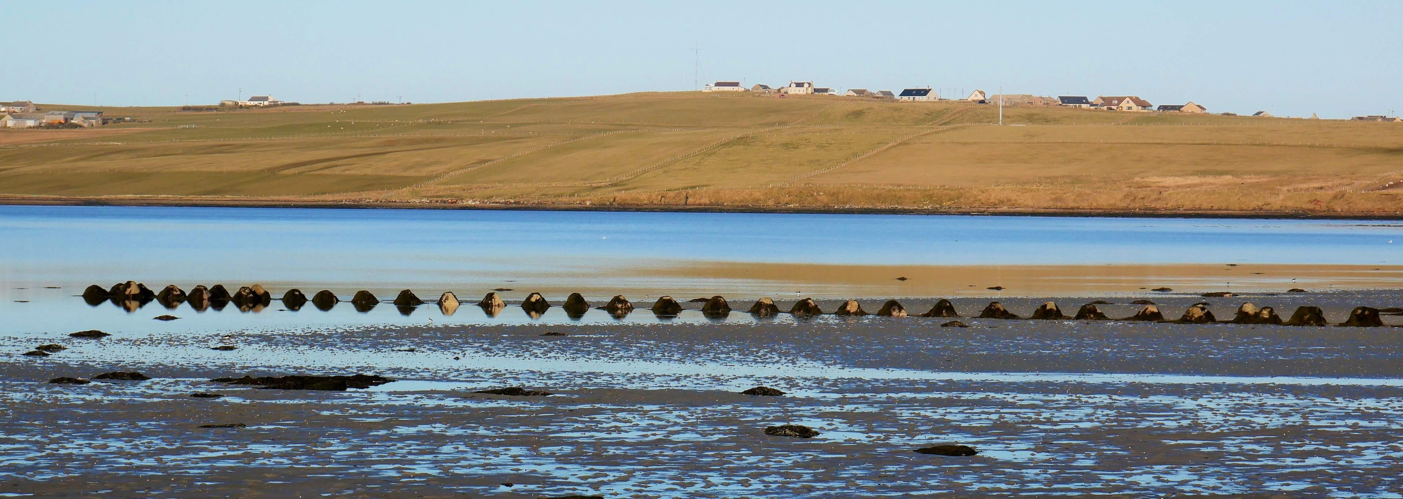 WWII defenses called dragon's teeth WWII defenses locally called dragon's teeth, Orkney, Scotland