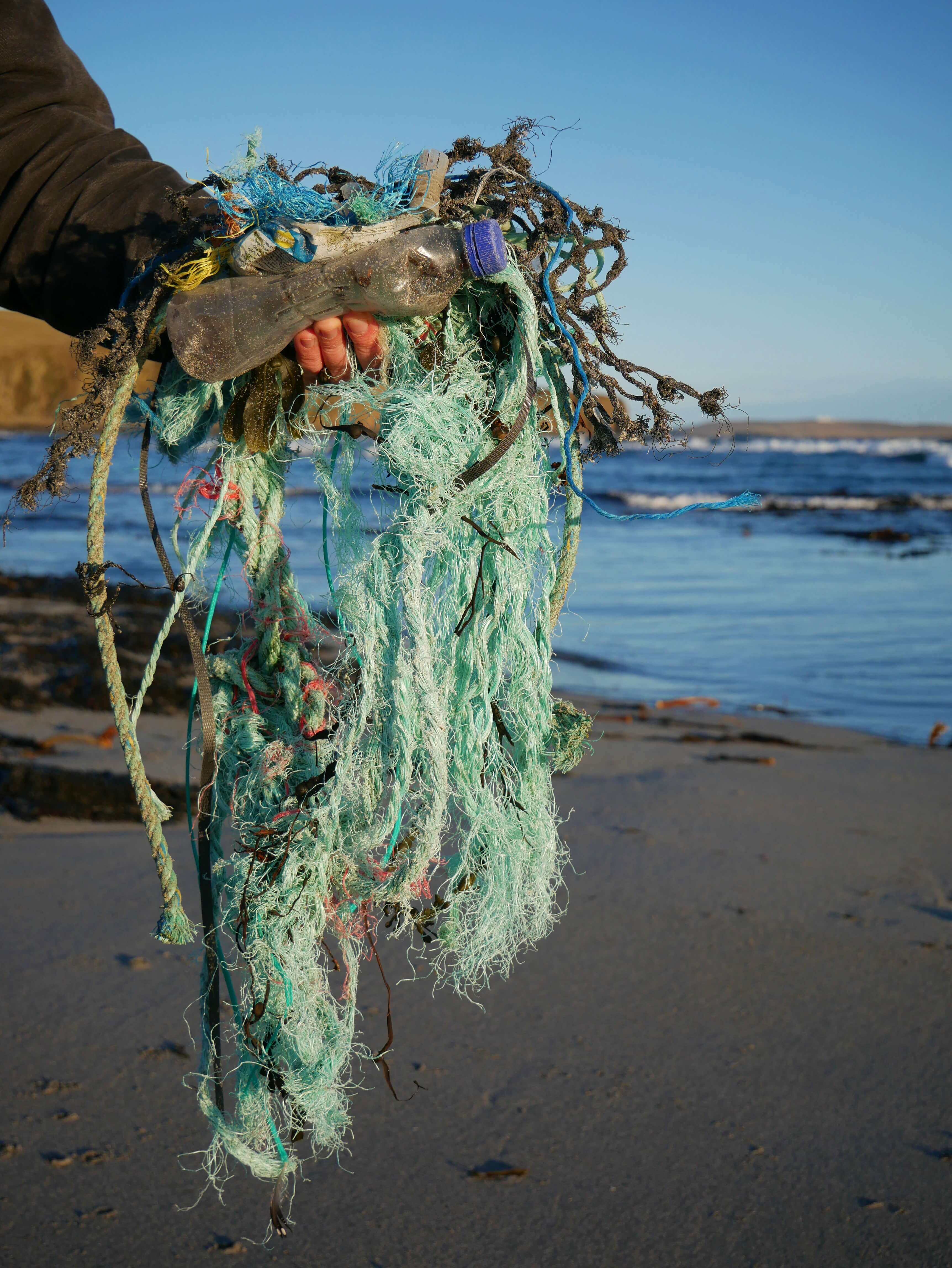 Pick up 3 pieces! Trash picked up from the beach, Orkney, Scotland
