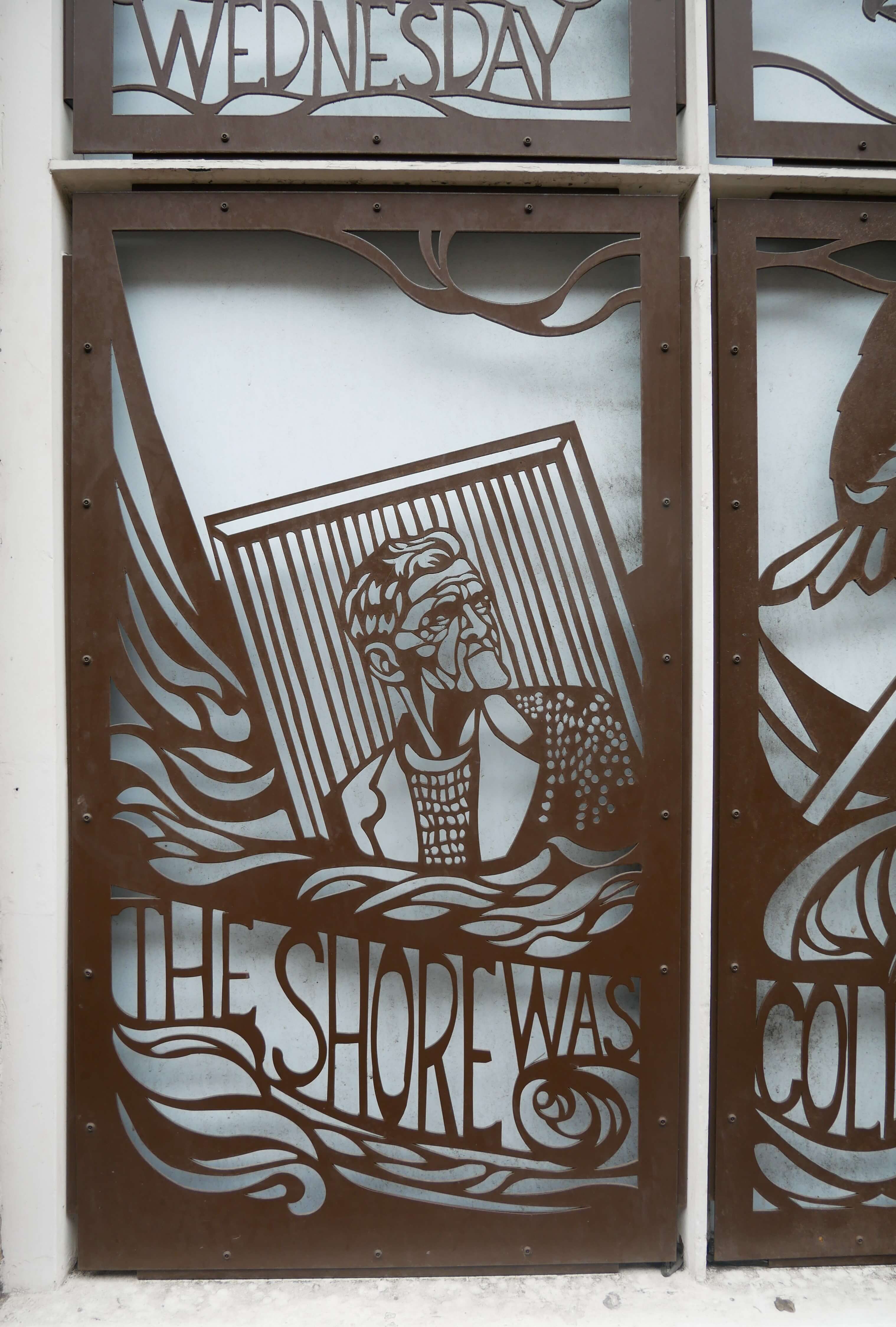 Orkney poet GMB's beloved poem, "Beachcomber" enshrined in window art in Edinburgh - George's profile