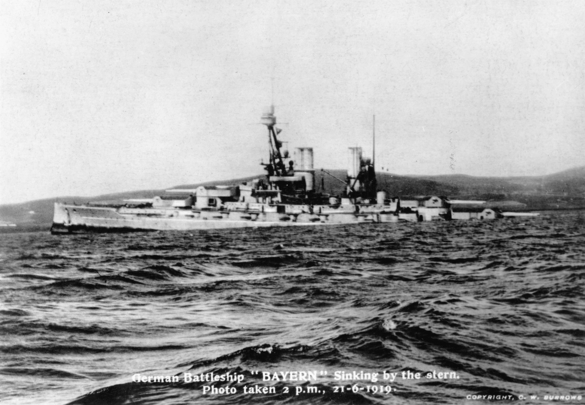 Scapa Flow German Fleet Circa 1919 The German Fleet Scuttled At Scapa