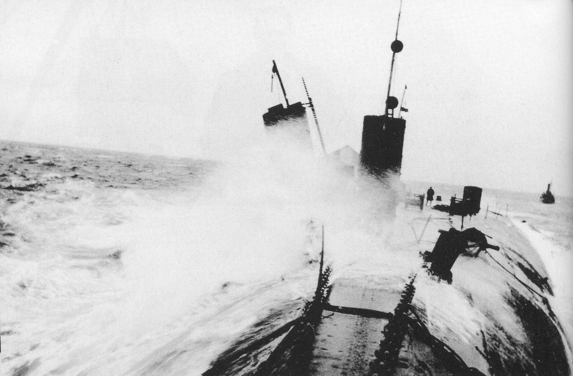 Salvage work on upside-down German ships after WWI scuttling of German High Seas Fleet in Orkney's Scapa Flow, Scotland