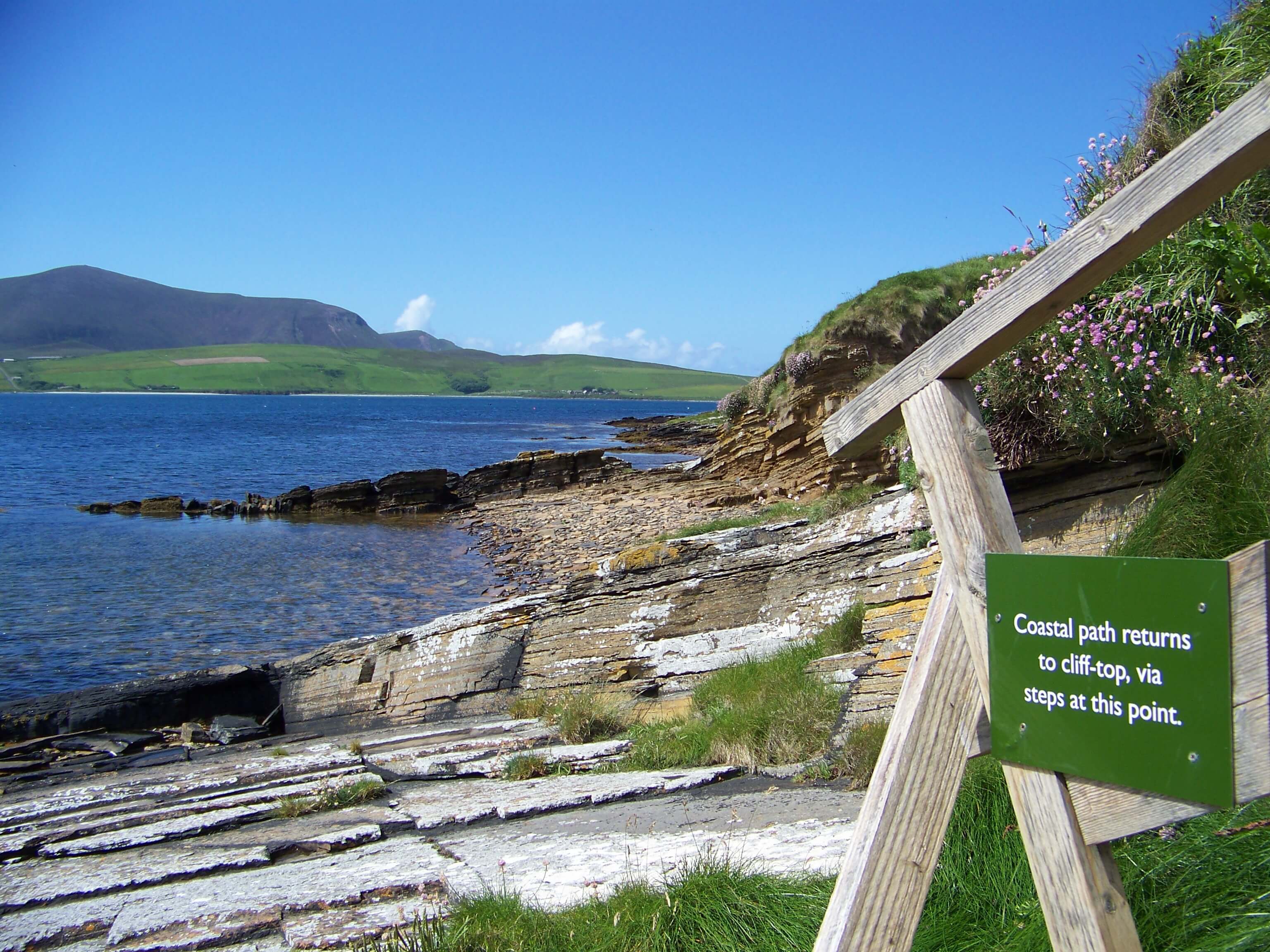 Well-marked island coastal walk, Orkney Coastal walk, Orkney