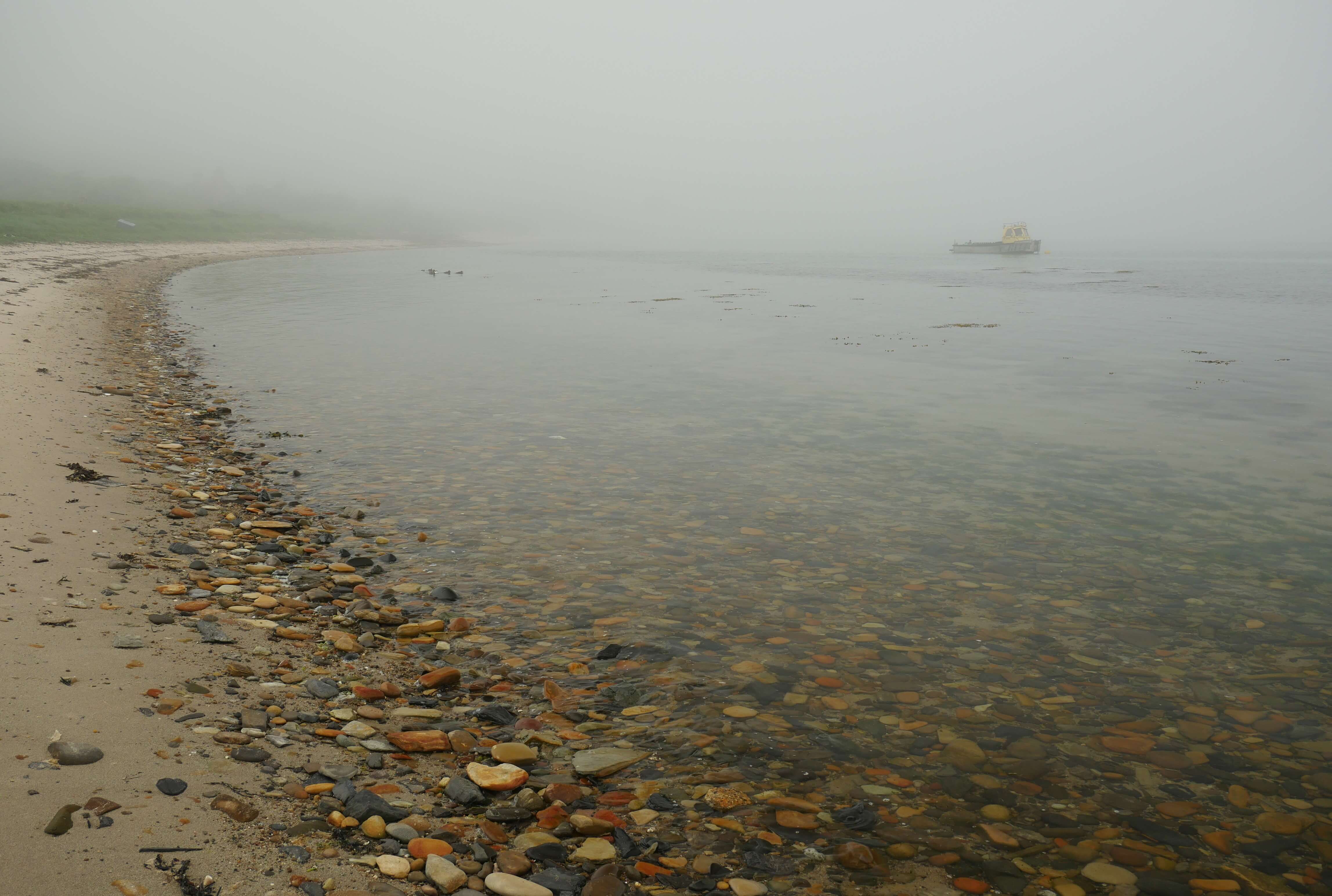 A cool and misty day Misty beach, island of Hoy, Orkney, Scotland, UK