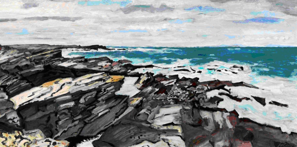 One of Ian Scott's paintings North Ronaldsay, Orkney Islands artist, Ian Scott's painting