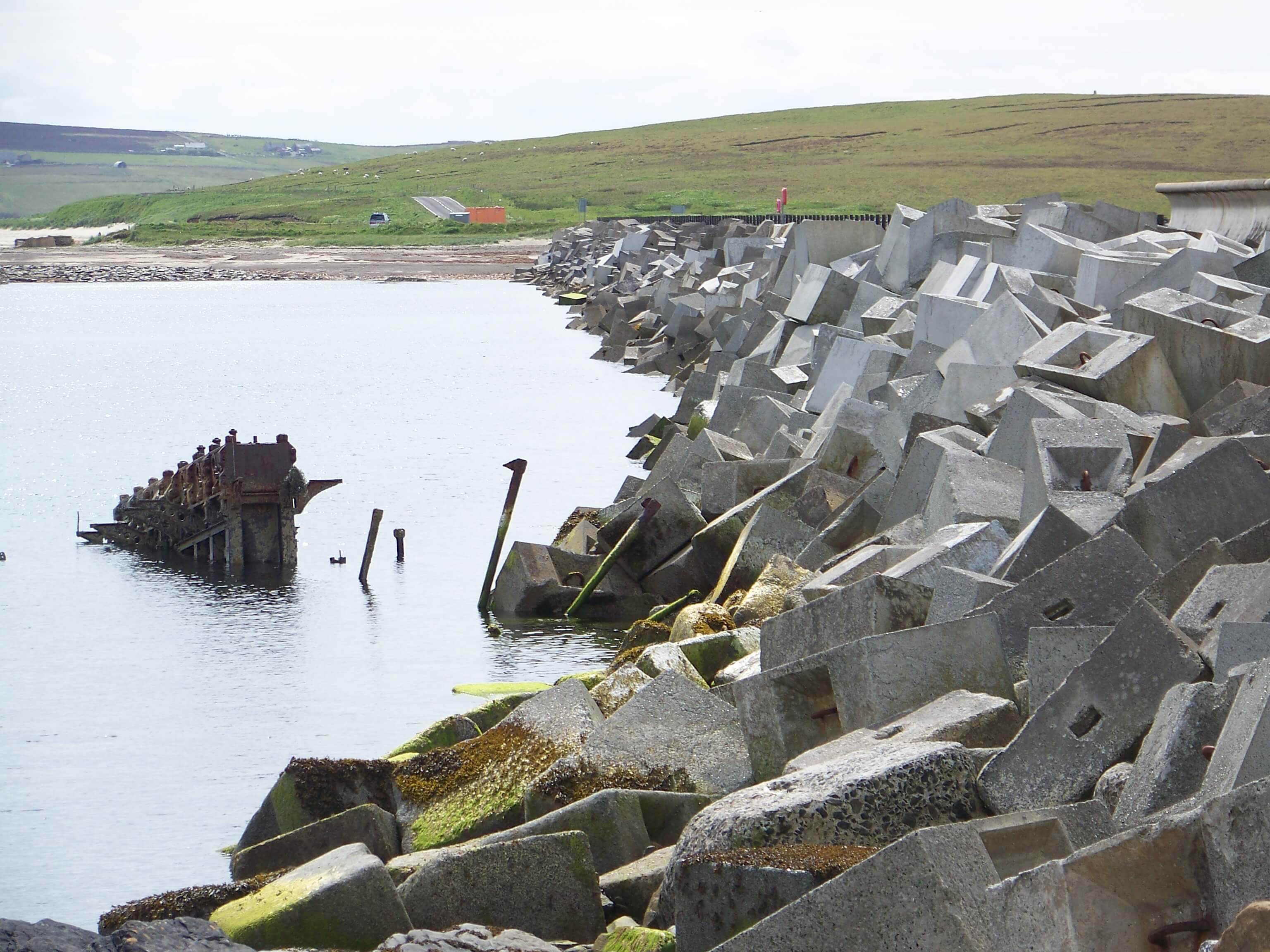 The Churchill Barriers The Churchill Barriers, Orkney Islands, Scotland, UK. Built by ItalianPOWS and others during WWII to prevent the German Fleet from entering Scapa Flow. www.Orkneyology.com