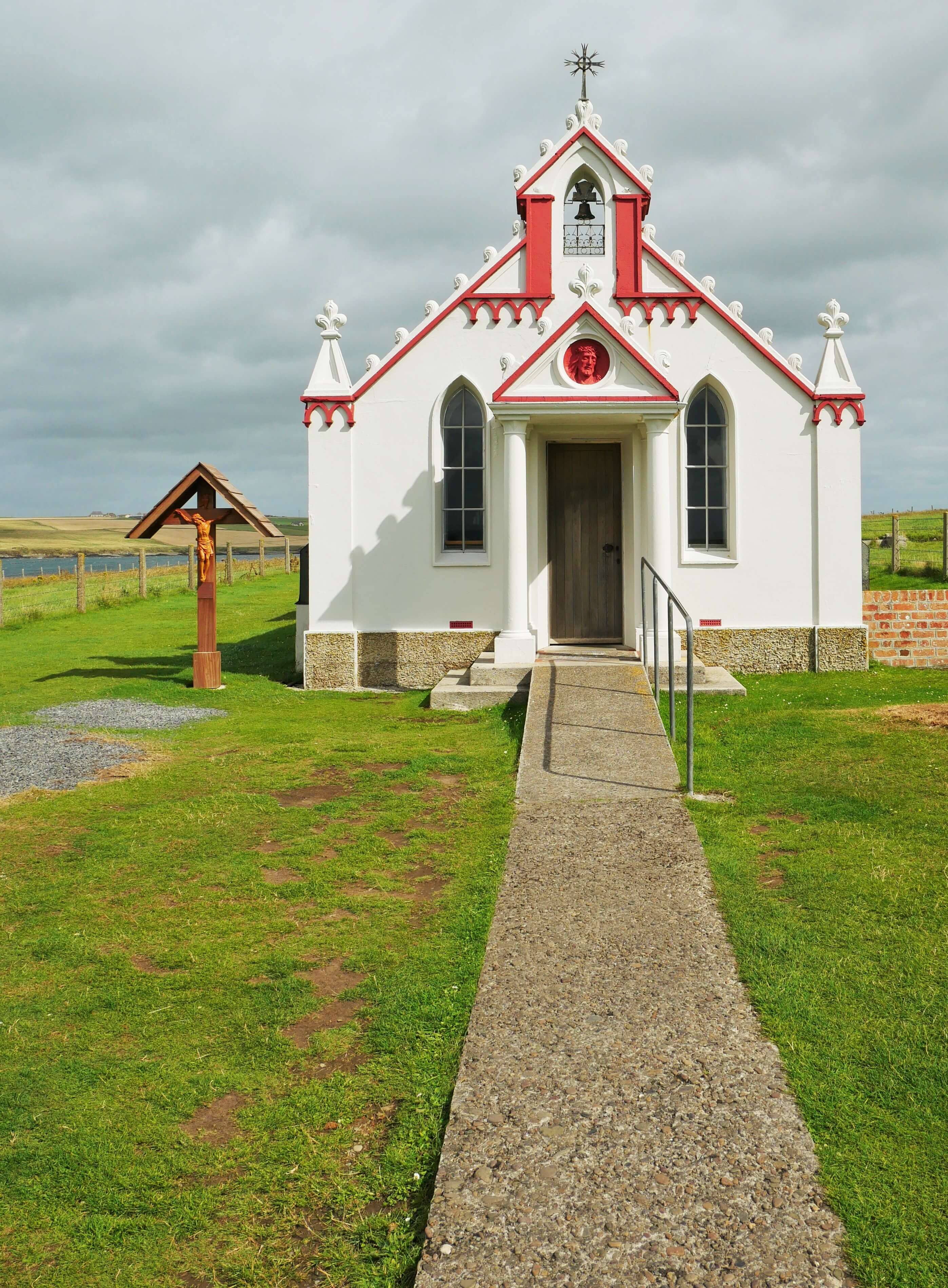 A creation of beauty in the midst of war The chapel at Lamb Holm, Orkney Islands, Scotland. Built by Italian POWs in WWII. www,Orkneyology.com