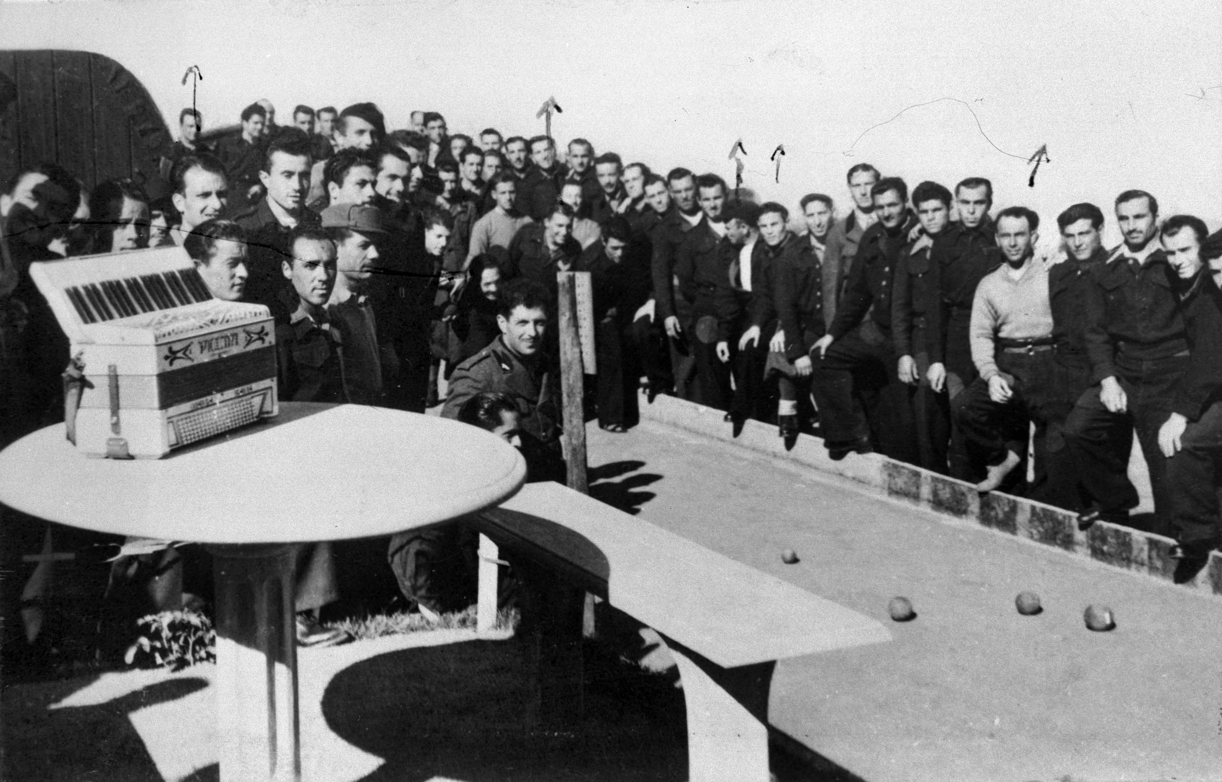 The concrete bowling alley and concrete furniture Camp life on Lamb's Holm for Italian POWs in the Orkney Islands, Scotland. www.Orkneyology.com