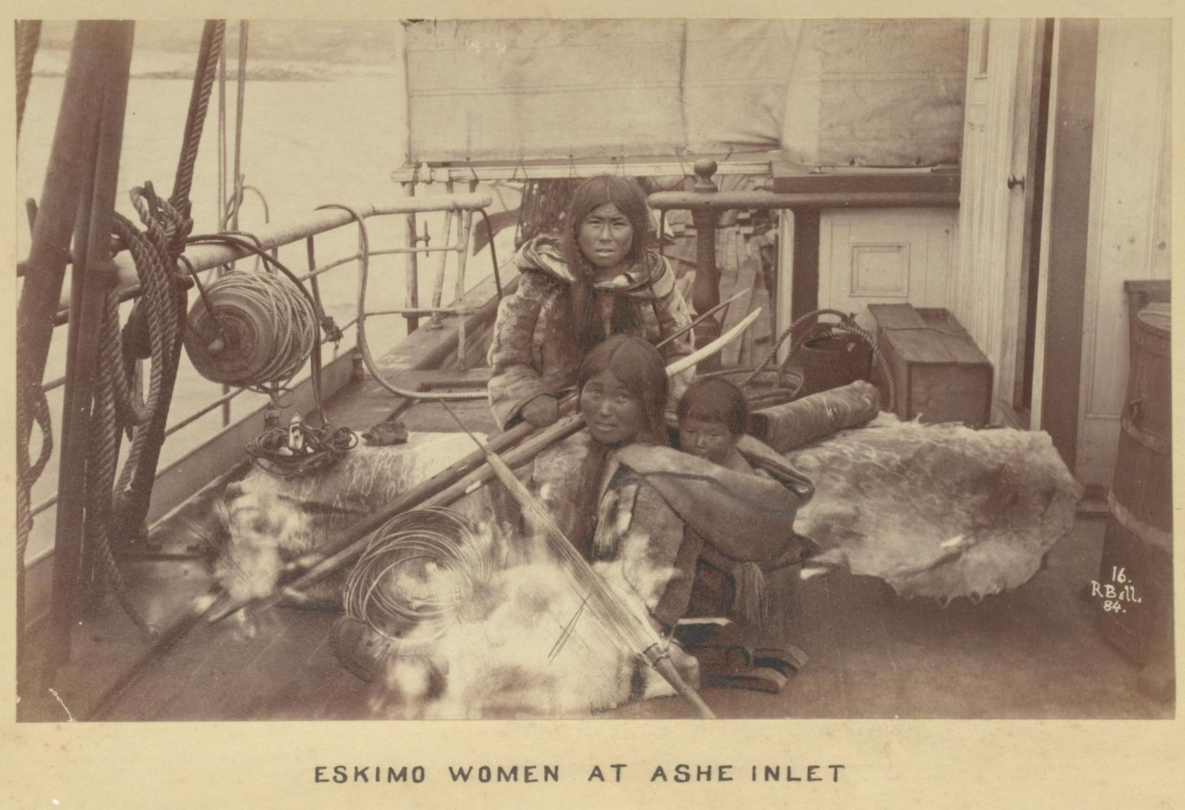 Inuit people at Ashe Inlet, Canada