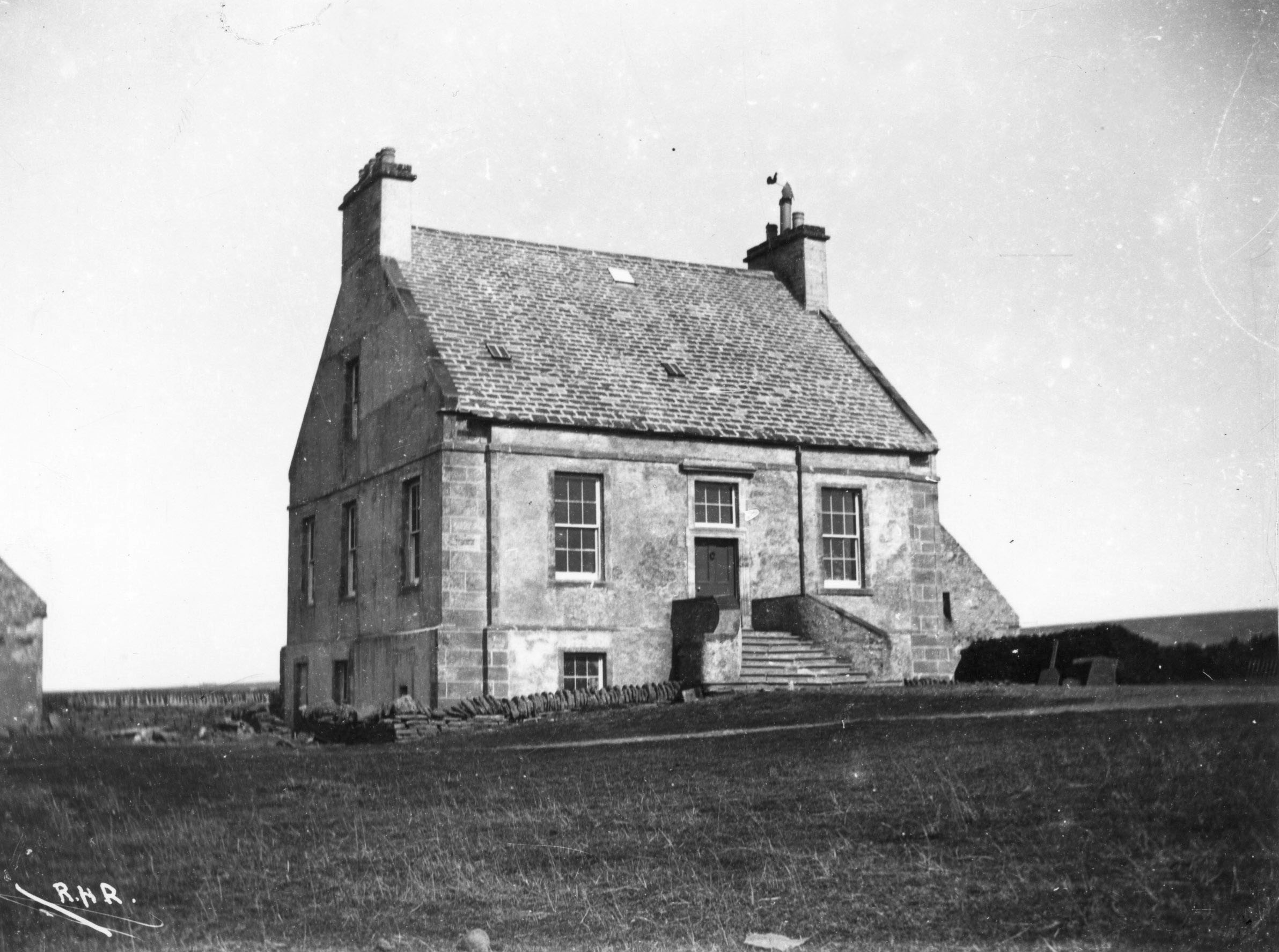 The Hall of Clestrain when someone still lived in it Hall of Clestrain archive photo from Orkney Library and Archive, Kirkwall, Orkney, Scotland, UK