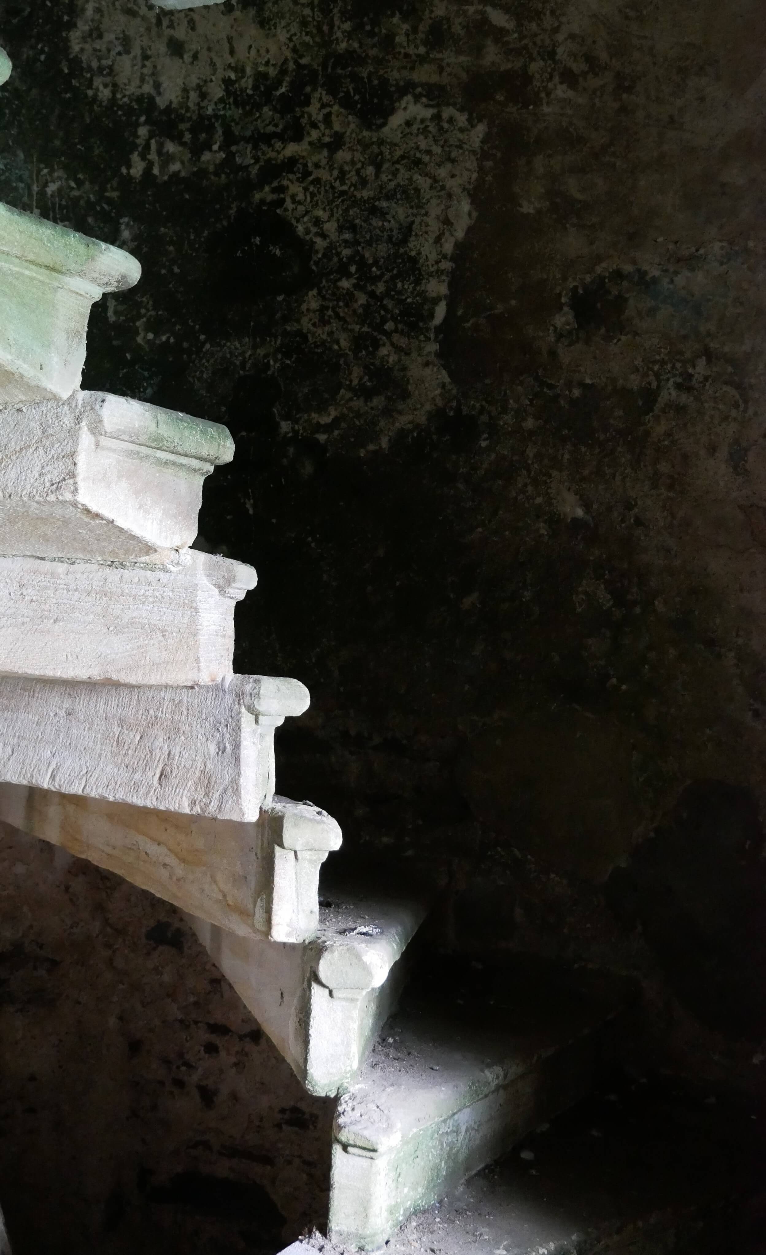 Twisted staircase in Rae's birthplace in Orphir, Orkney Islands, Scotland - the Hall of Clestrain