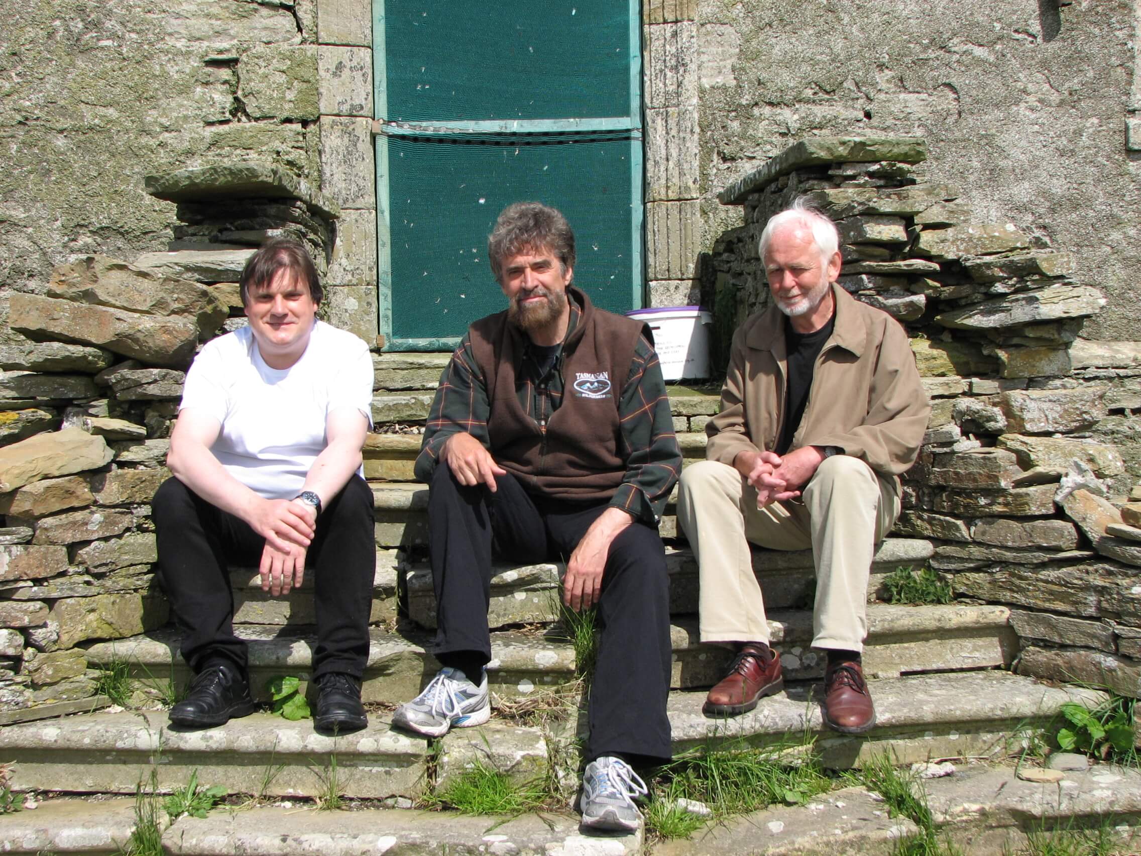 Authors Tom Muir, Ken McGoogan and Bryce Wilson - longtime champions of John Rae and very good friends, at the Hall of Clestrain Authors Tom Muir, Ken McGoogan and Bryce Wilson - longtime champions of Rae at Rae's birthplace, the Hall of Clestrain