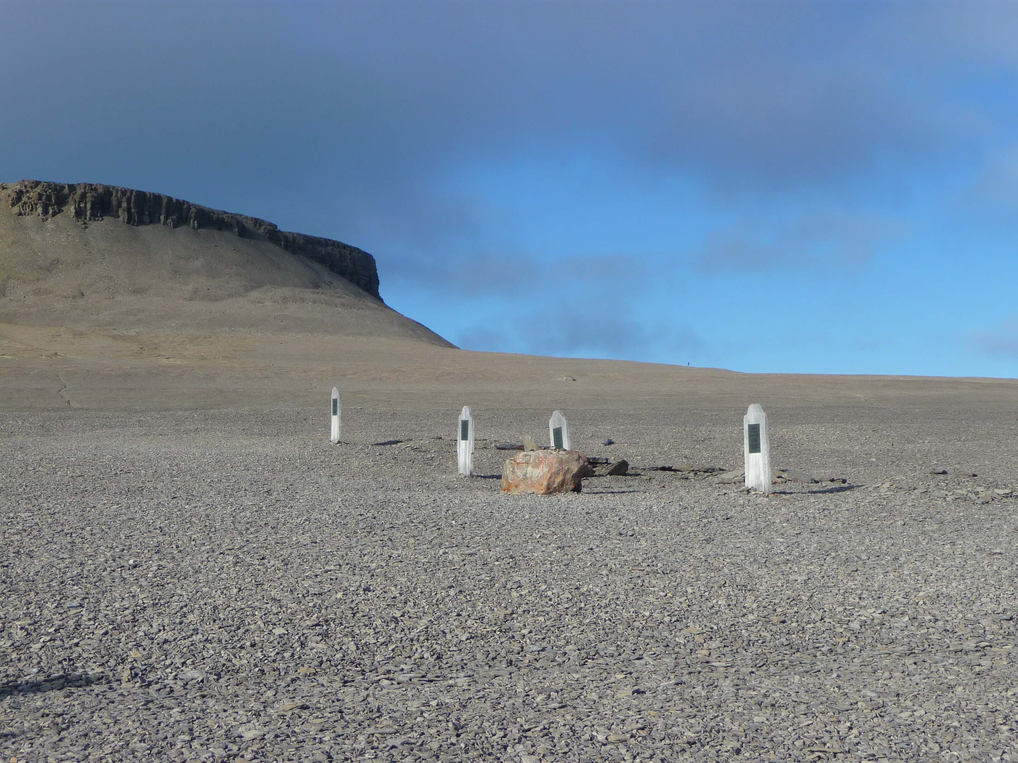 The first three Franklin casualties in their resting place on Beechey Island and a later casualty from the McCLure expedition Some of the first Franklin casualties in their resting place on Beechey Island