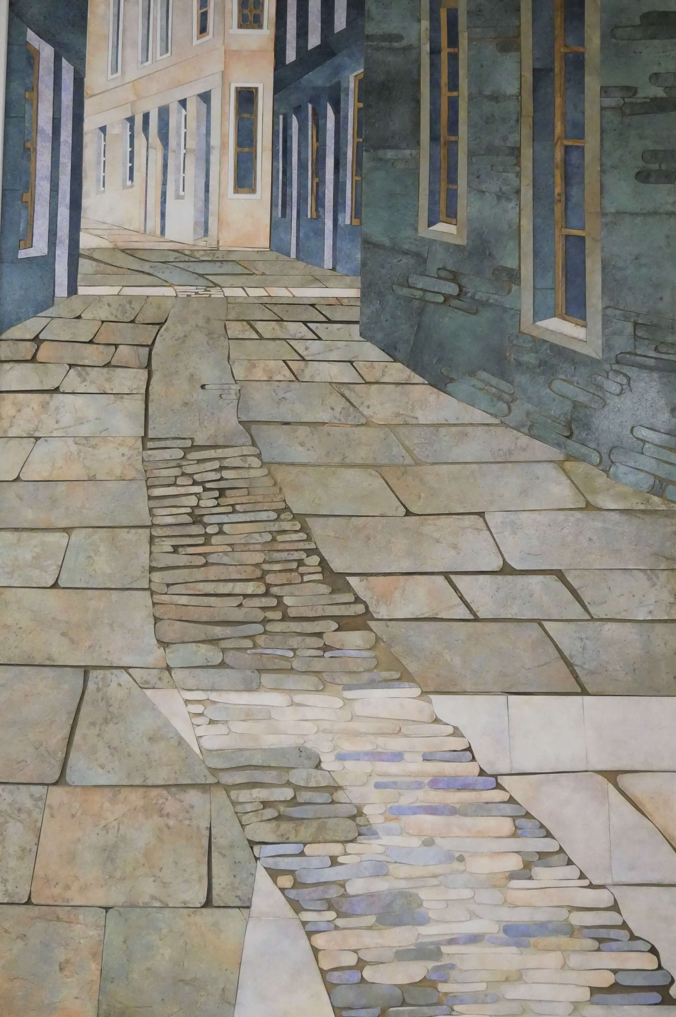 Artist Sheila Scott's mosaic at the airport terminal in Kirkwall, Orkney Islands, Scotland www.orkneyology.com