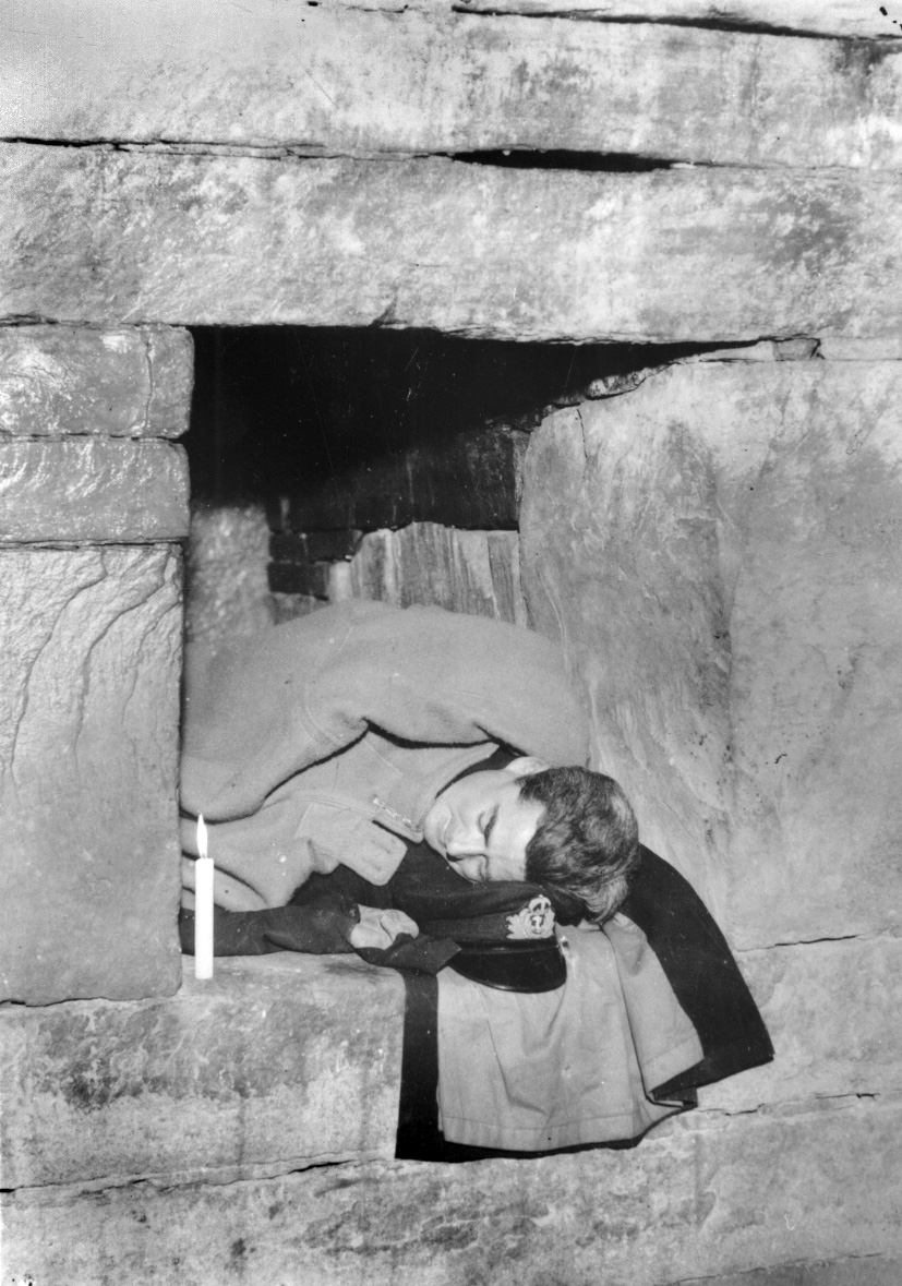 A good night's sleep A soldier in Orkney sleeping inside the Neolithic chambered tomb in Stenness, Orkney Islands, Scotland. www.Orkneyology.com