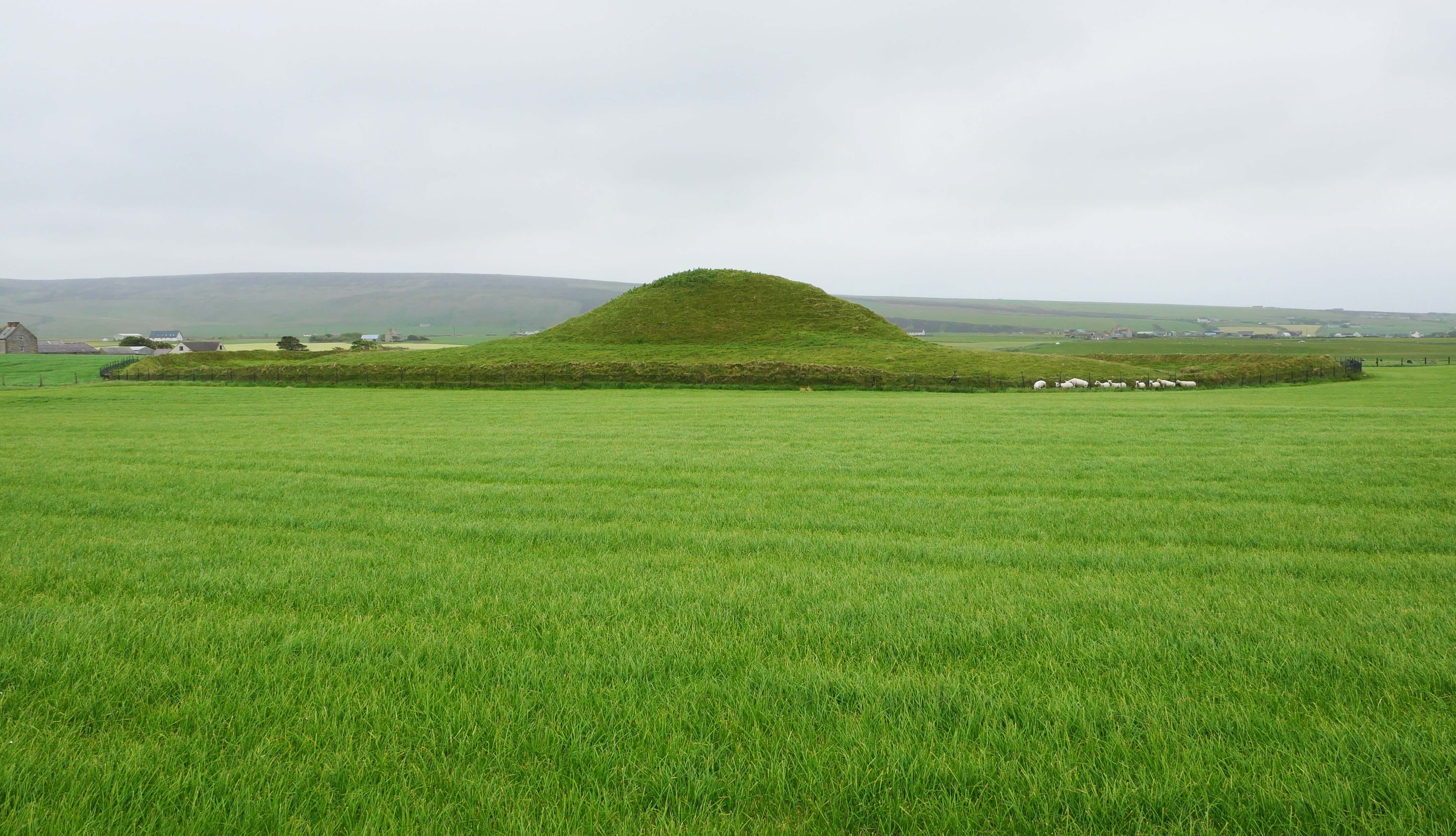 The mound of Maeshowe, Orkney Islands, Scotland, UK