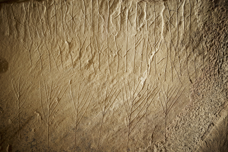 Twig runes on the bottom Viking runes at the Neolithic chambered tomb in Stenness, Orkney Islands, Scotland. www.Orkneyology.com