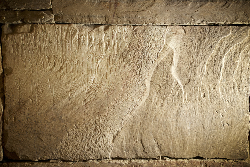 Different types of runes Viking runes at the Neolithic chambered tomb in Stenness, Orkney Islands, Scotland. www.Orkneyology.com