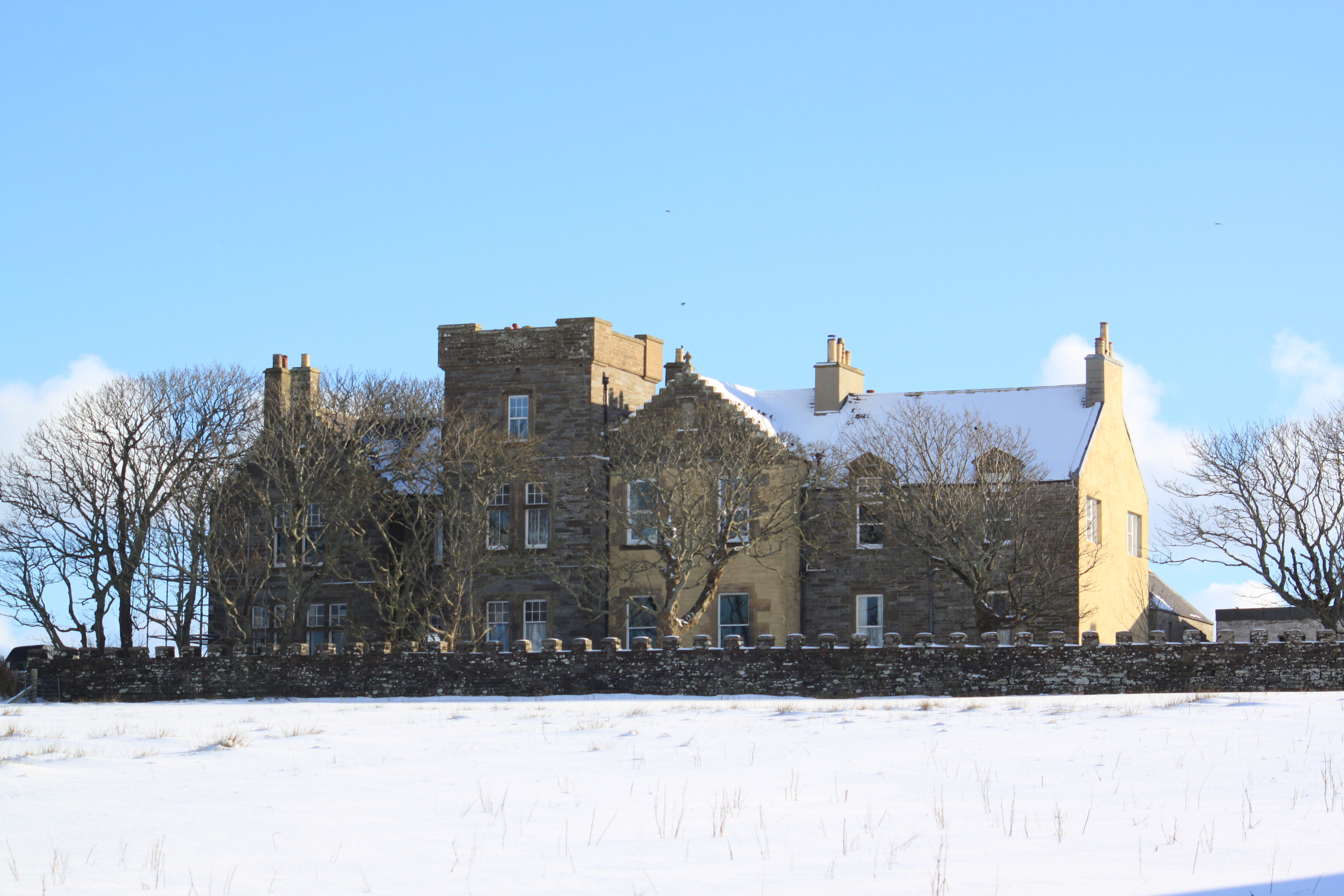 HPH in winter Orkney Islands, Scotland - the historic Highland Park mansion in Kirkwall, Orkney, now a gorgeous bed and breakfast. www.Orkneyology.com