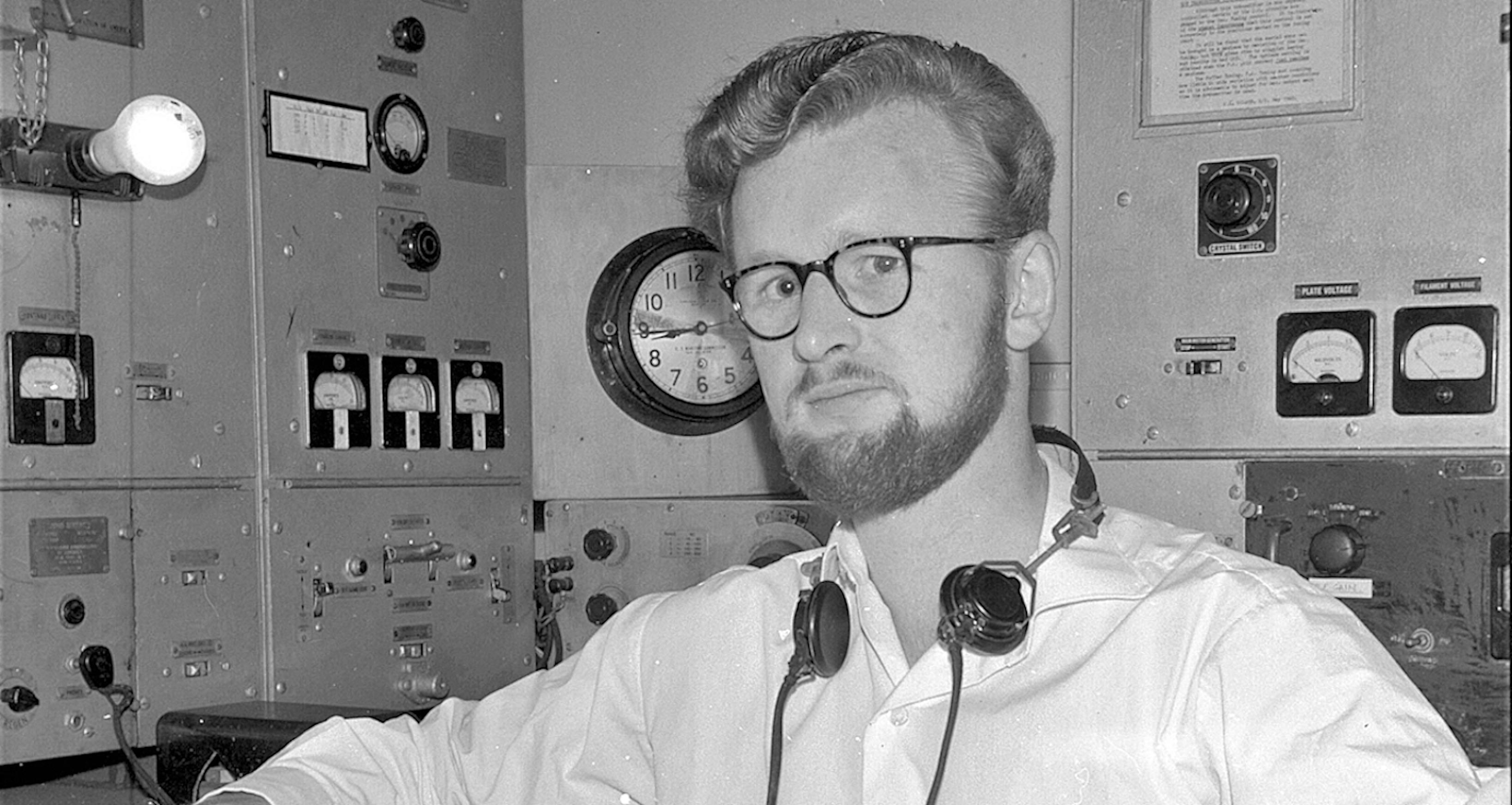 Len Wilson at sea, from his maritime memoir, Barques, Sparks & Sharks Len Wilson at sea, from his maritime memoir, Barques, Sparks & Sharks