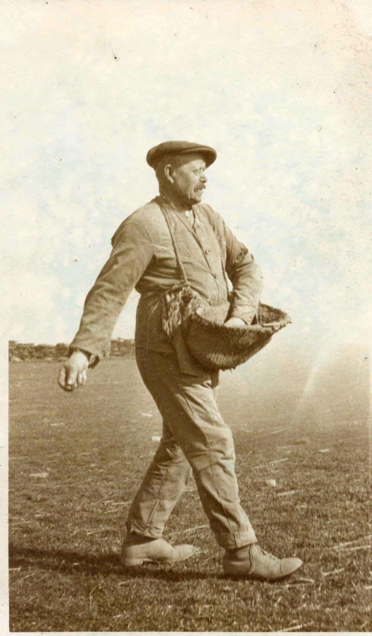 Sowing seed Sowing seed, North Ronaldsay, Orkney Islands. Photo from the collecttion of Ian Scott of North Ron.