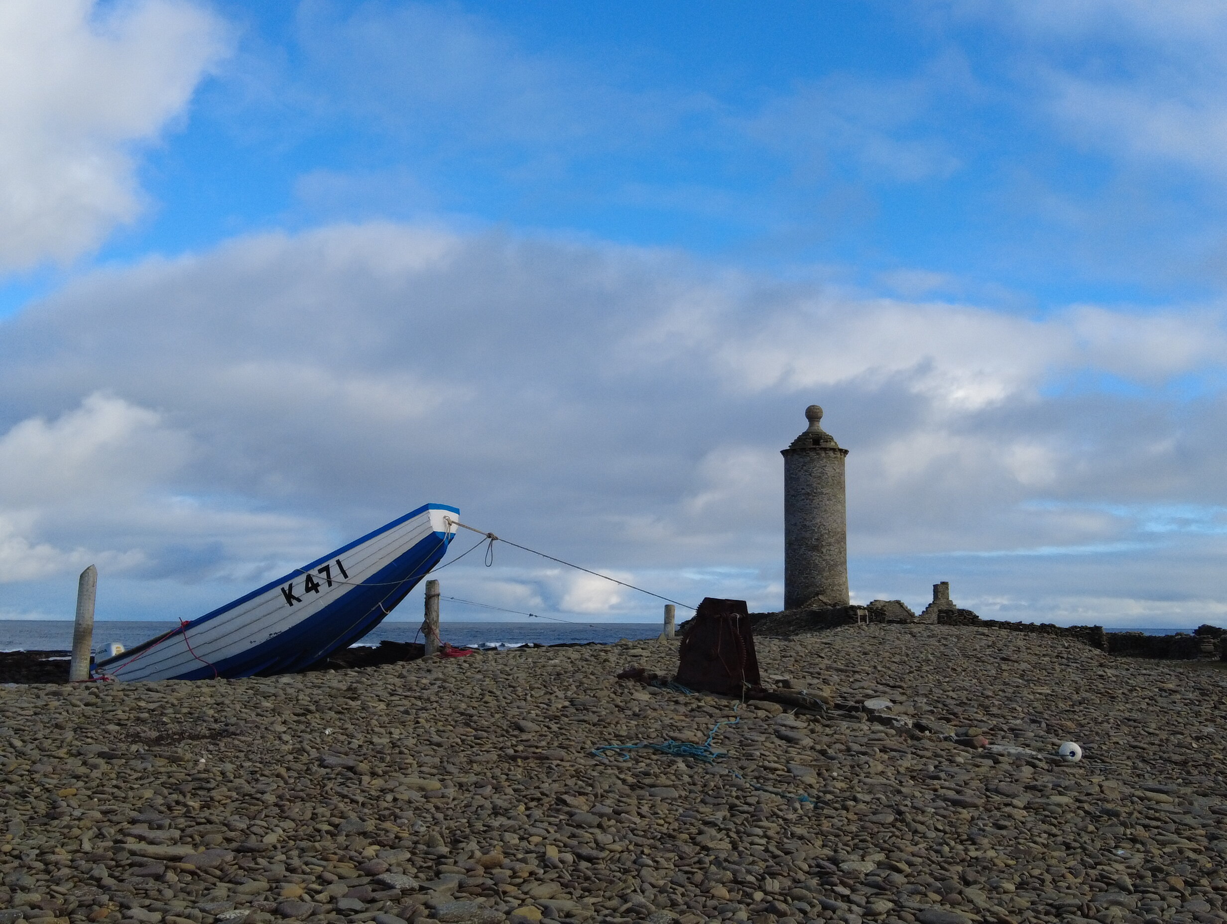 North Ronaldsay beacon, Orkney Islands, Scotland