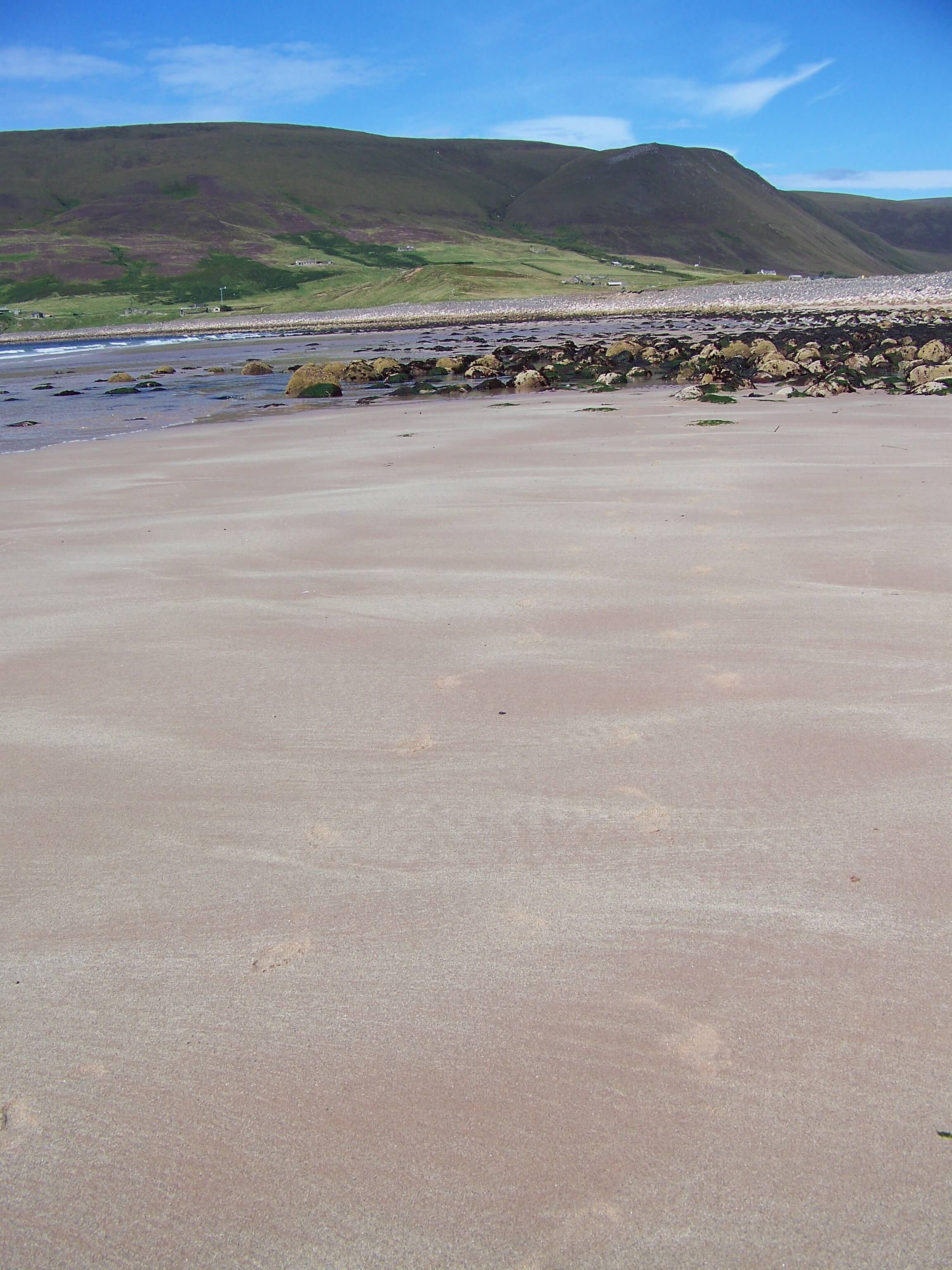 Pink sands of Rackwick Beach, Hoy, Orkney