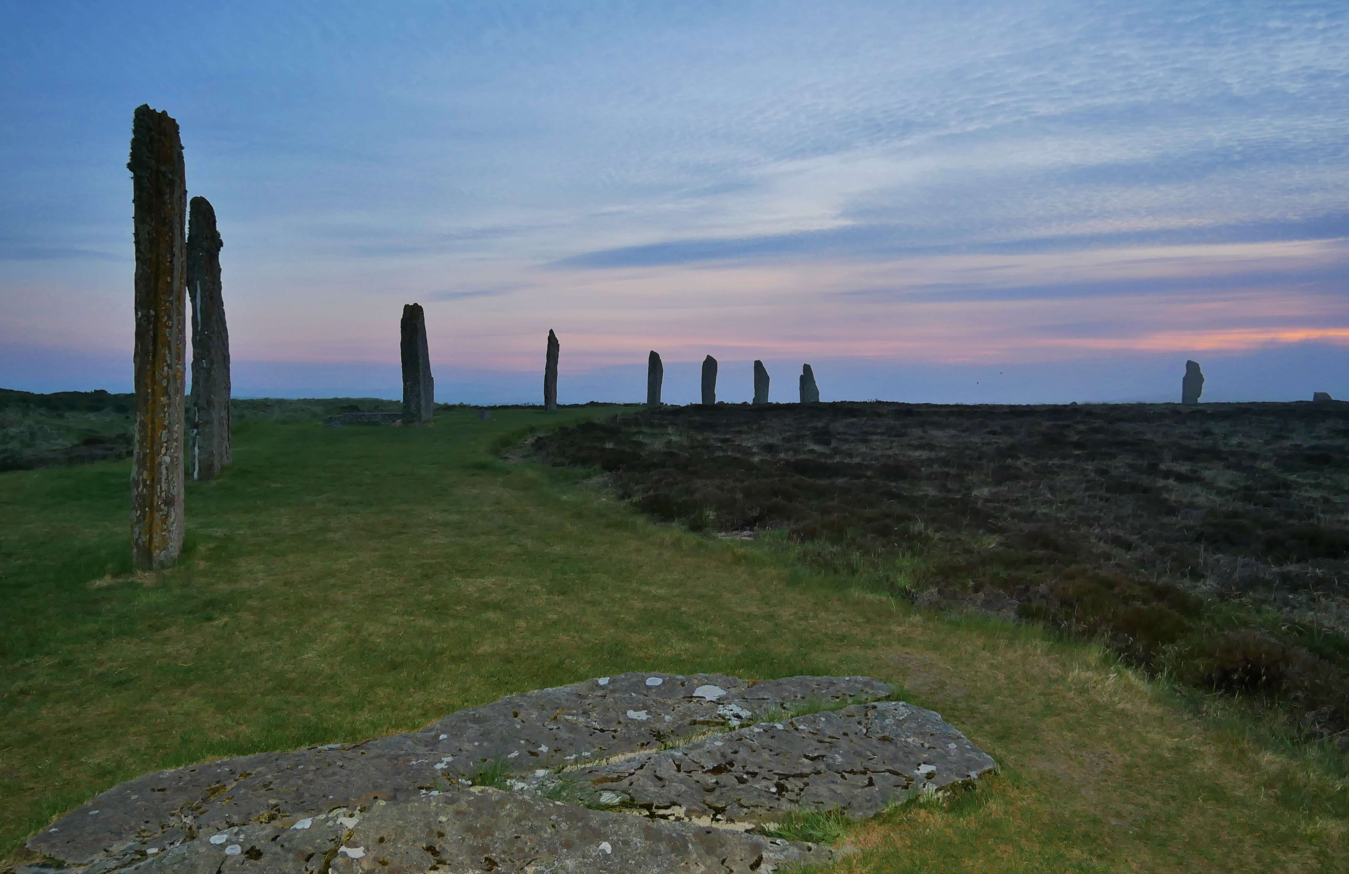 Neolithic stone circle the Ring of Brodgar, Orkney Islands, Scotland, UK
