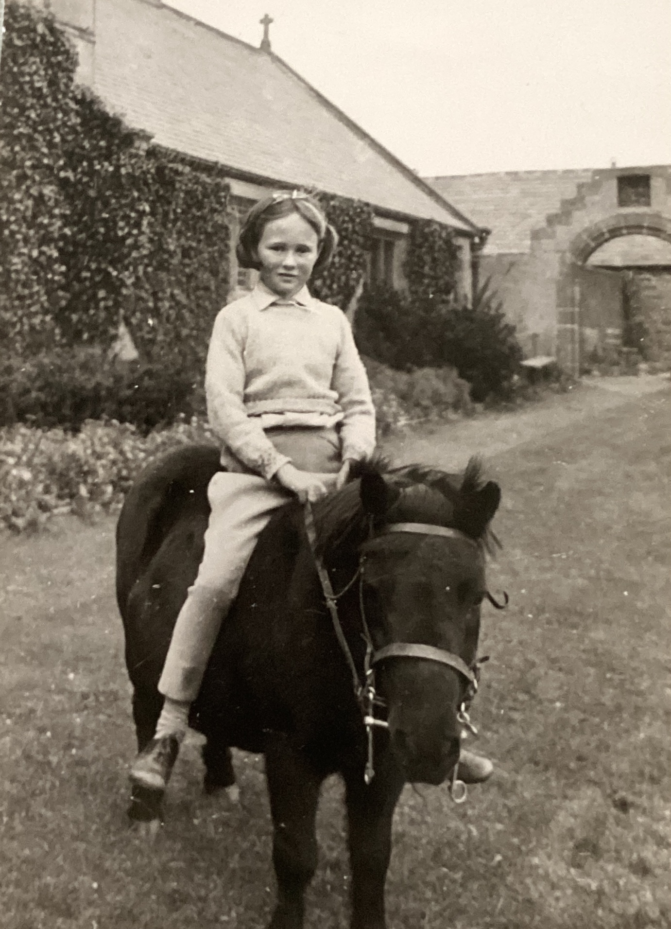 Sheena Wenham on her pony