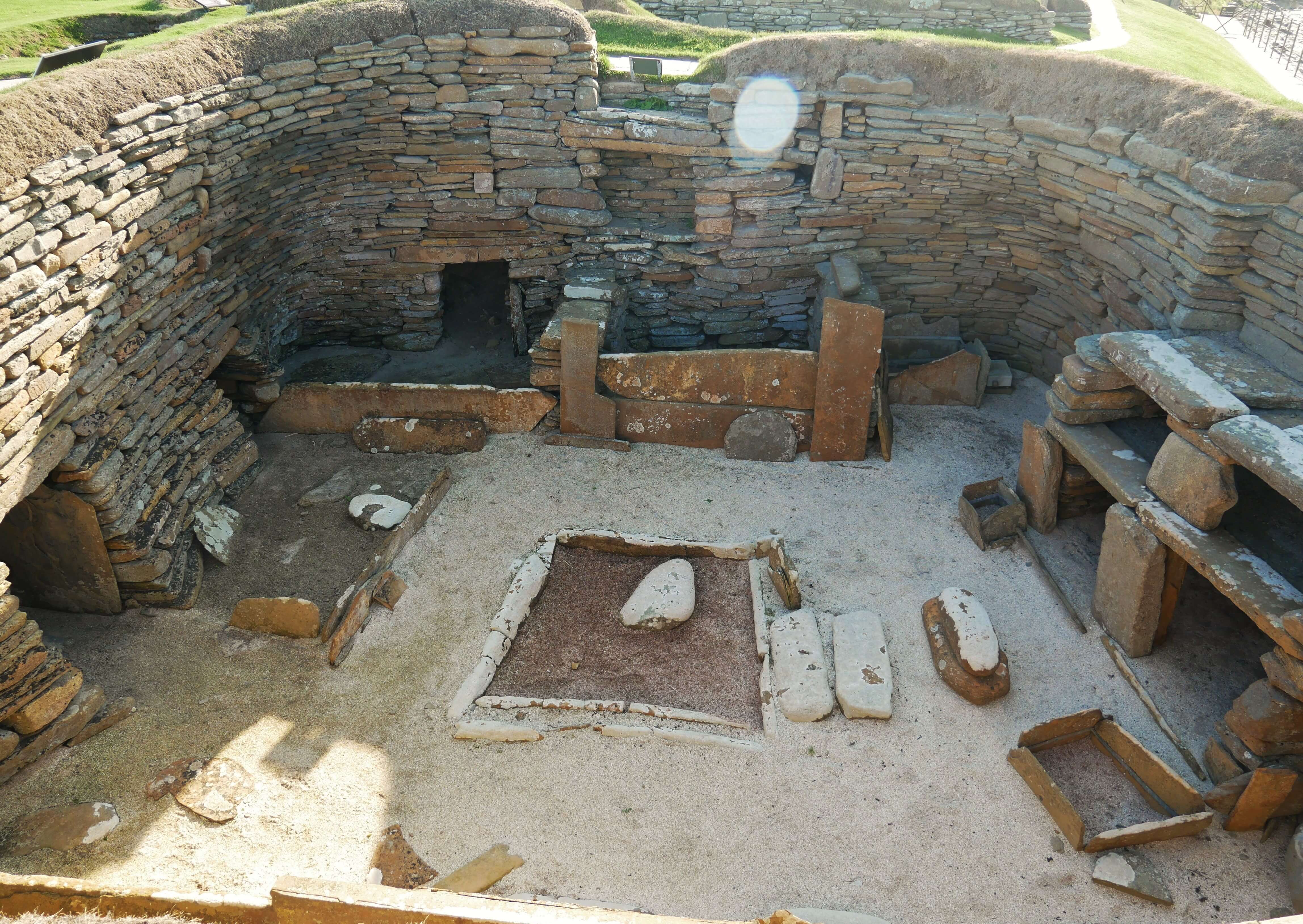A cozy room e Neolithic Village found on Skaill Beach, Sandwick, Orkney Islands, Scotland, UK. #Orkneyology.com