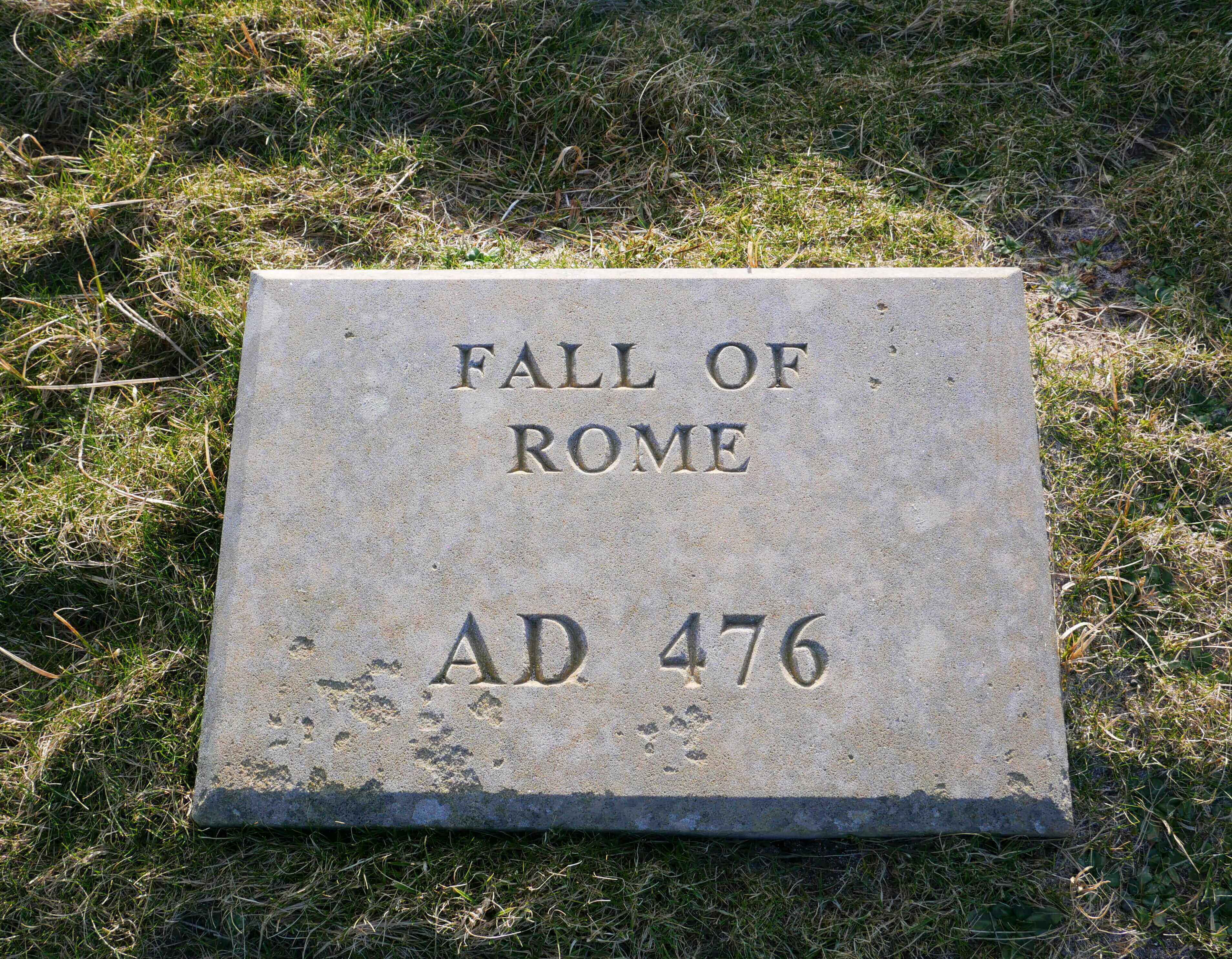 The Fall of Rome - mere moments ago compared to the Neolthic Stone time marker at the Neolithic village at Skaill Beach, Orkney Islands, Scotland. #Orkneyology.com