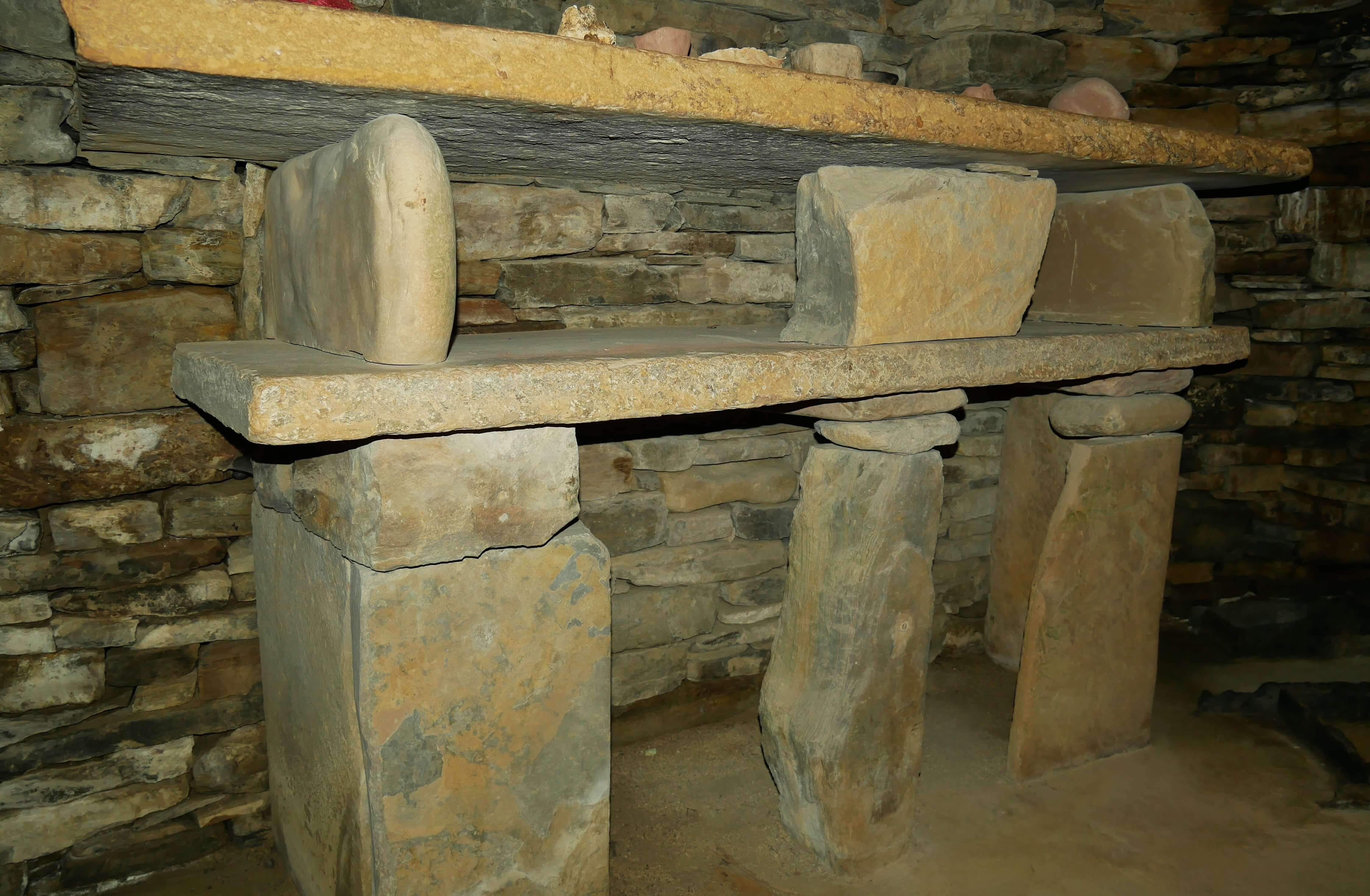 Recreated dresser Recreated dresser from the Neolithic village at Skaill Beach, Orkney Islands, Scotland. #Orkneyology.com