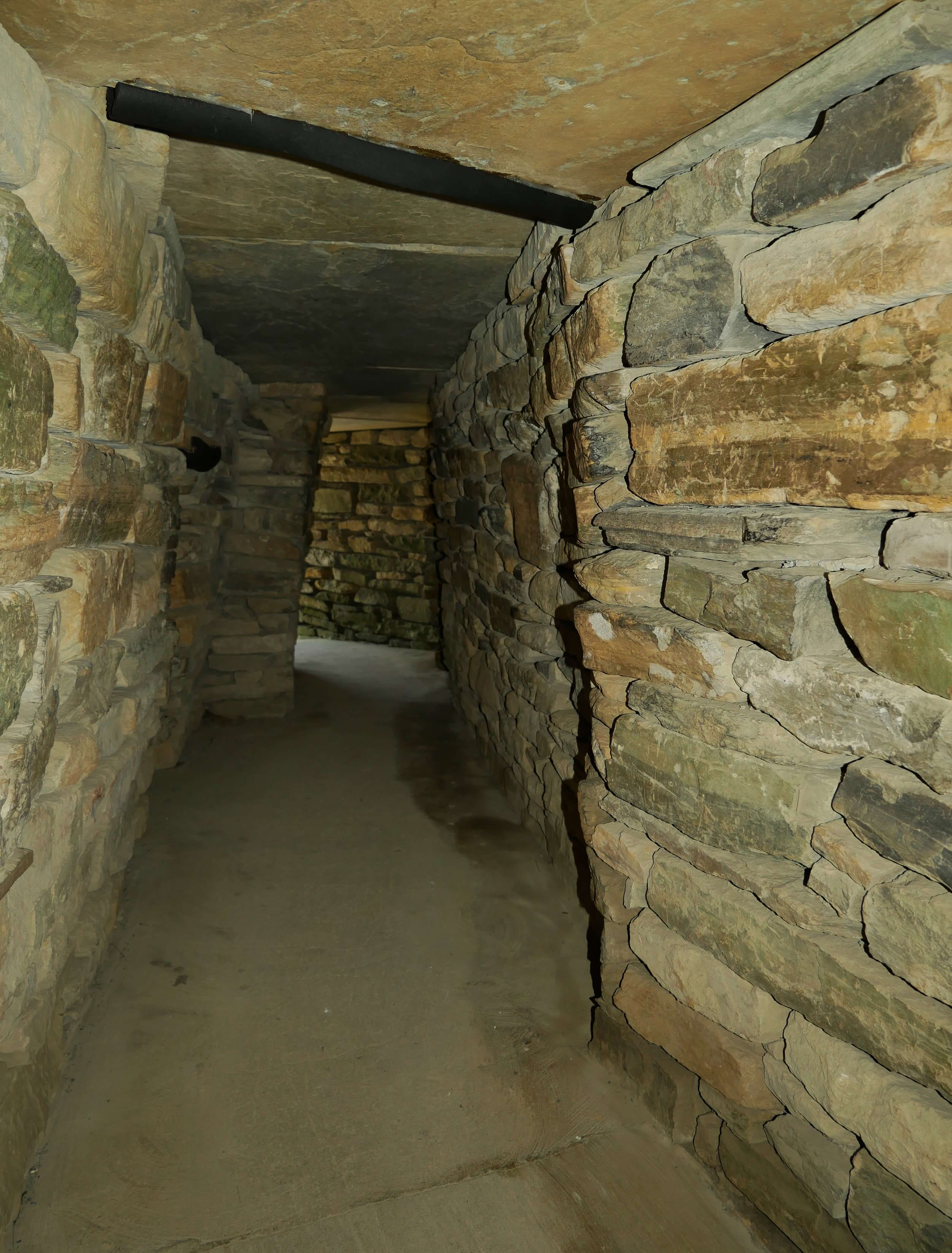 The recreated passageway - with much more head room Recreated Neolithic passage to a house found in Orkney, Scotland. #Orkneyology.com