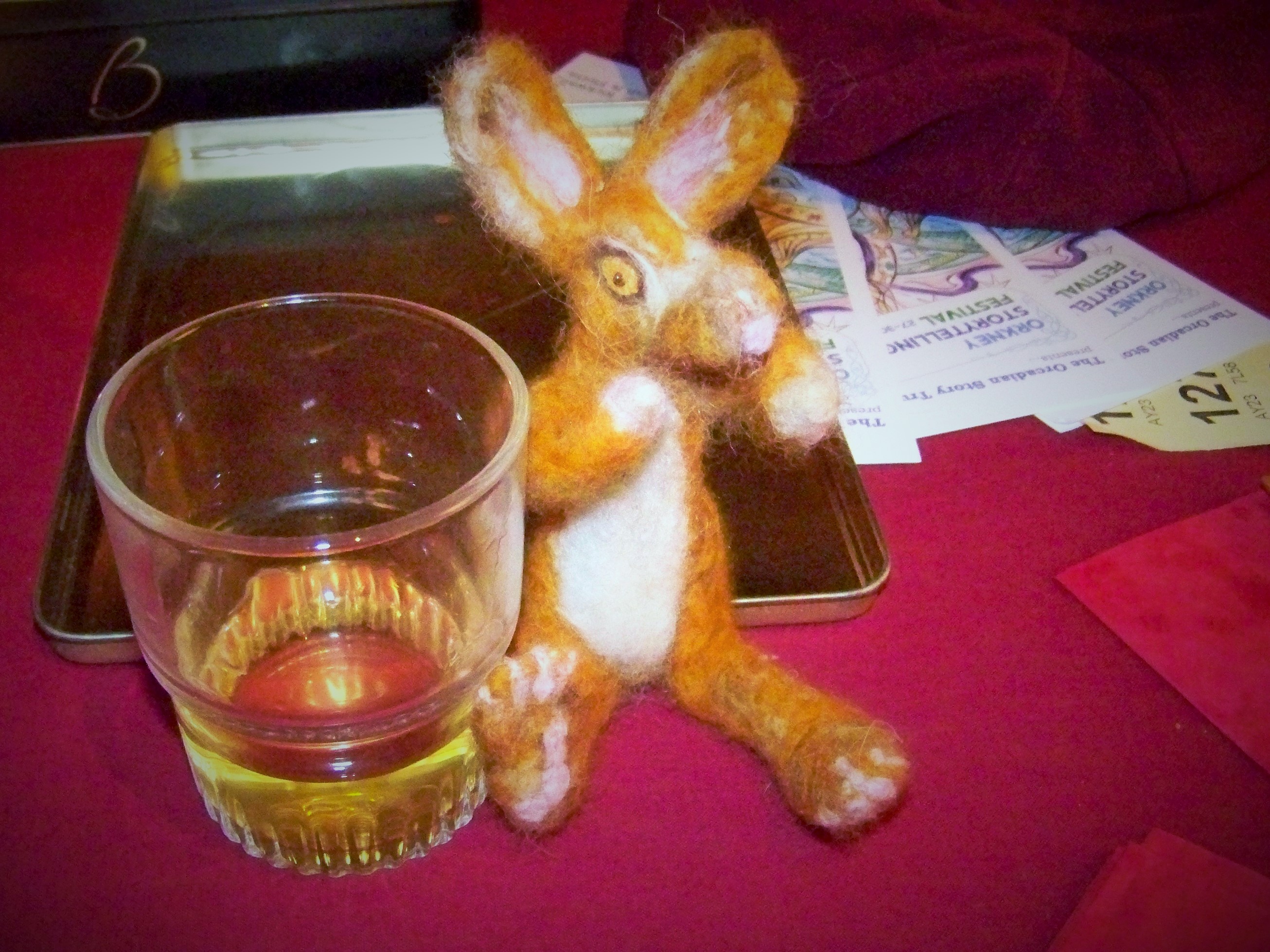 Dram Hare The woolly mascot of Orkney's annual storytelling festival held in the Orkney Islands in October - Story Hare