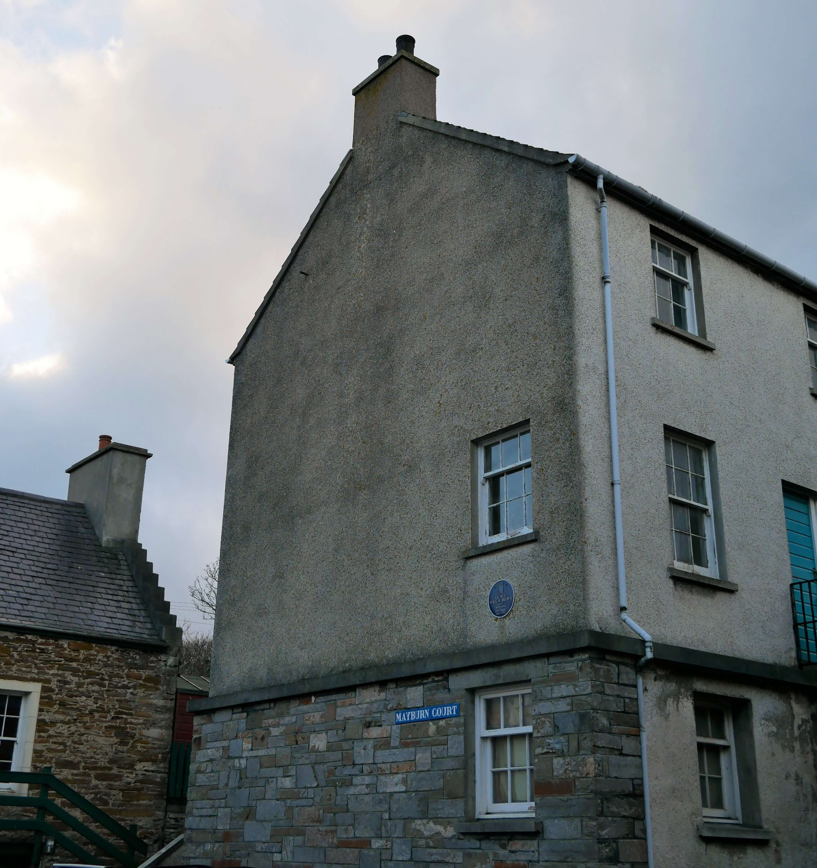 Orkney writer GMB's Mayburn Court, Stromness house, where he spent the last years of his life. Orkney Islands, Scotland