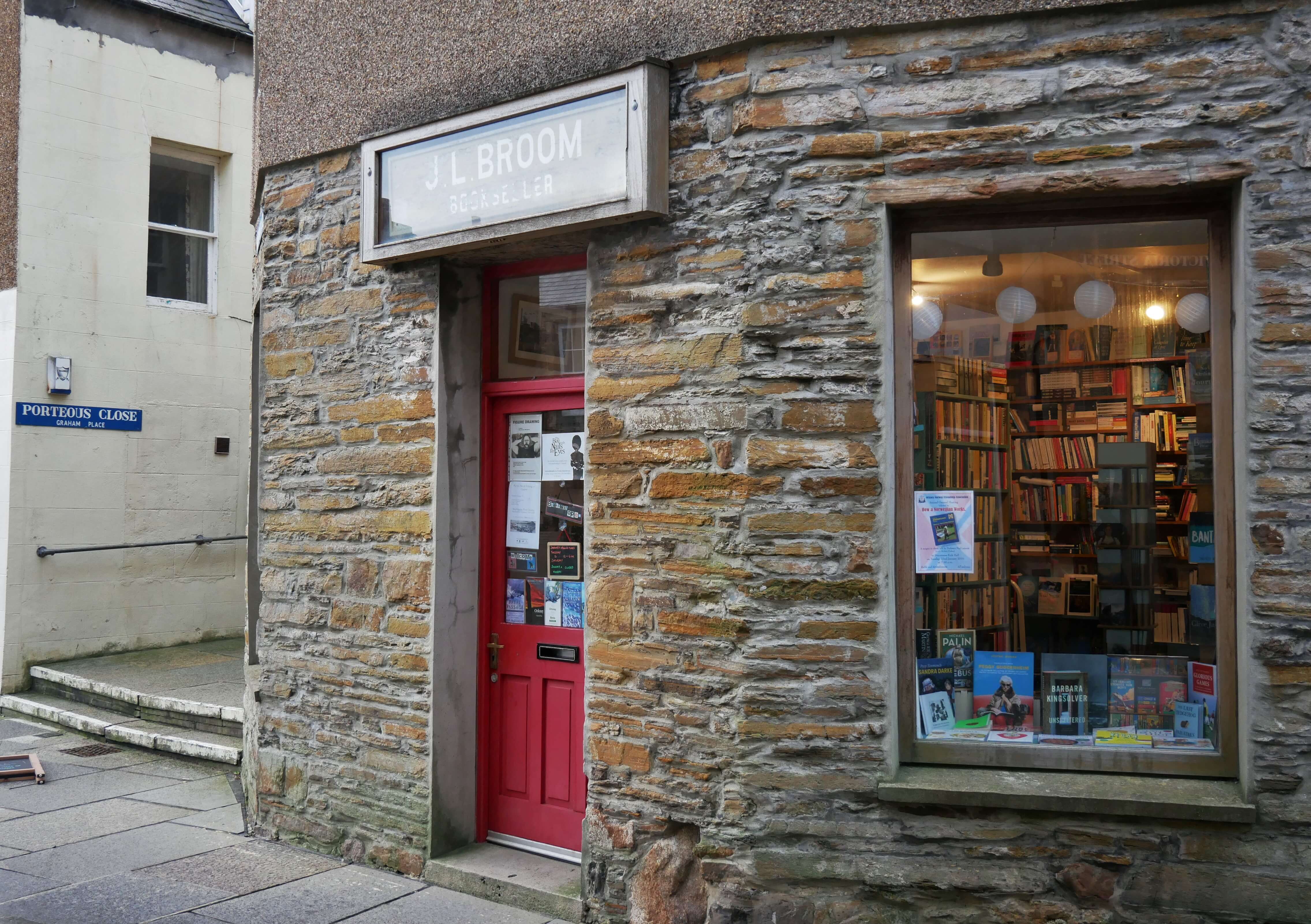 Stromness Books and Prints - a delightful, wee book shop in Stromness, Orkney Islands Scotland, where writer GMB used to spend a bit of time