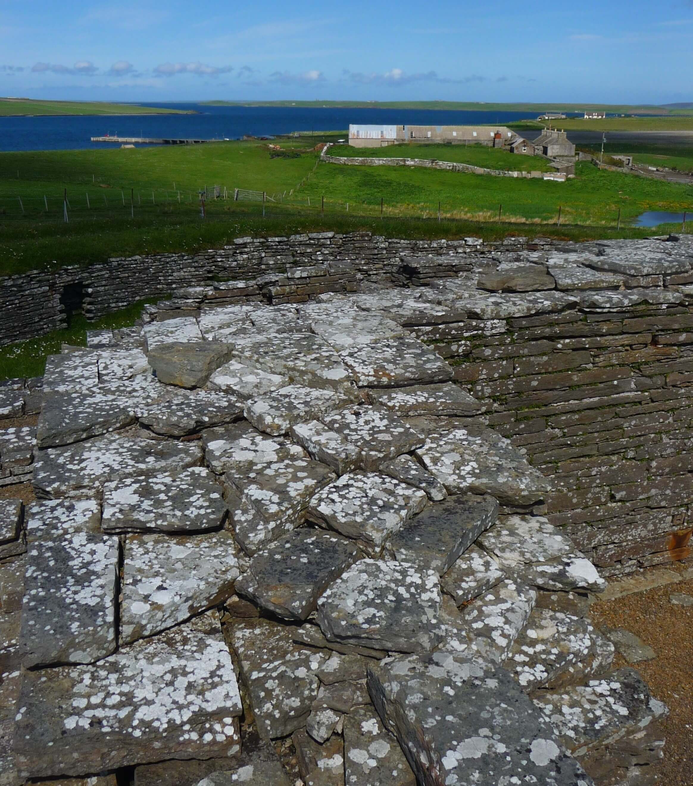 View from Cubbie Roo's Castle, island of Wyre, Orkney Islands, Scotland