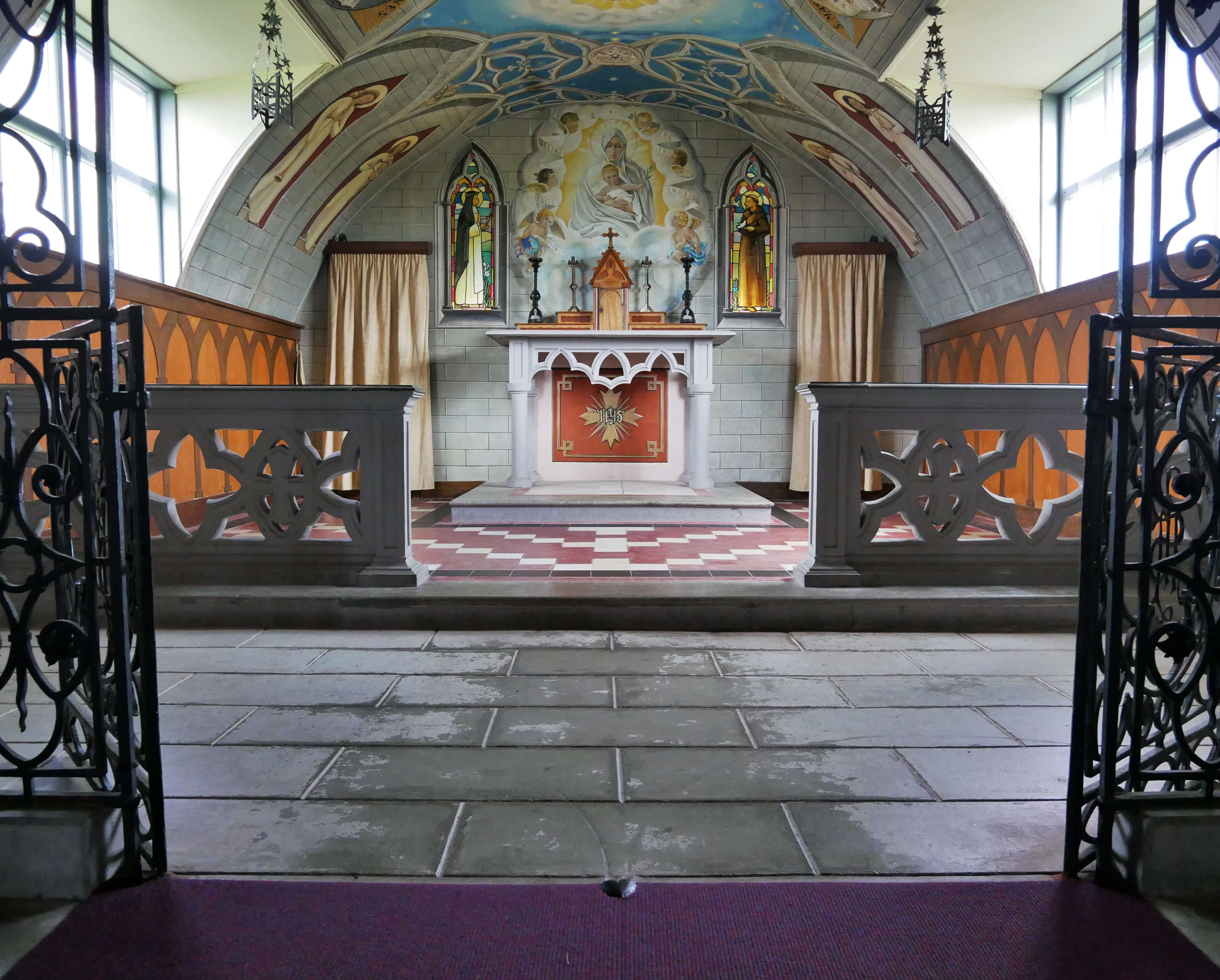 Palumbi's secret message The chapel at Lamb Holm, Orkney Islands, Scotland. Built by Italian POWs in WWII. www.Orkneyology.com
