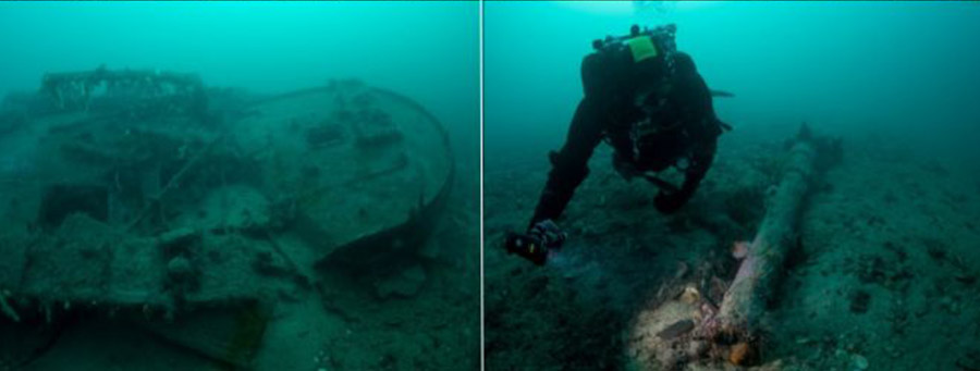 Scapa Flow, WWI historic wreck site. Orkney Islands, Scotland. High Seas Fleet Salvage Sites Report 2018