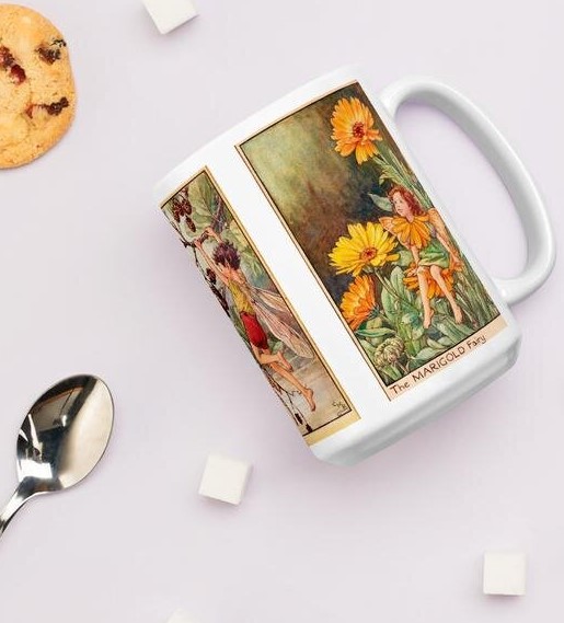 Cecily Mary Barker's Flower Fairies mug- Orkneyology.com Folklore & Fairytale collection, Orkney Islands, Scotland.